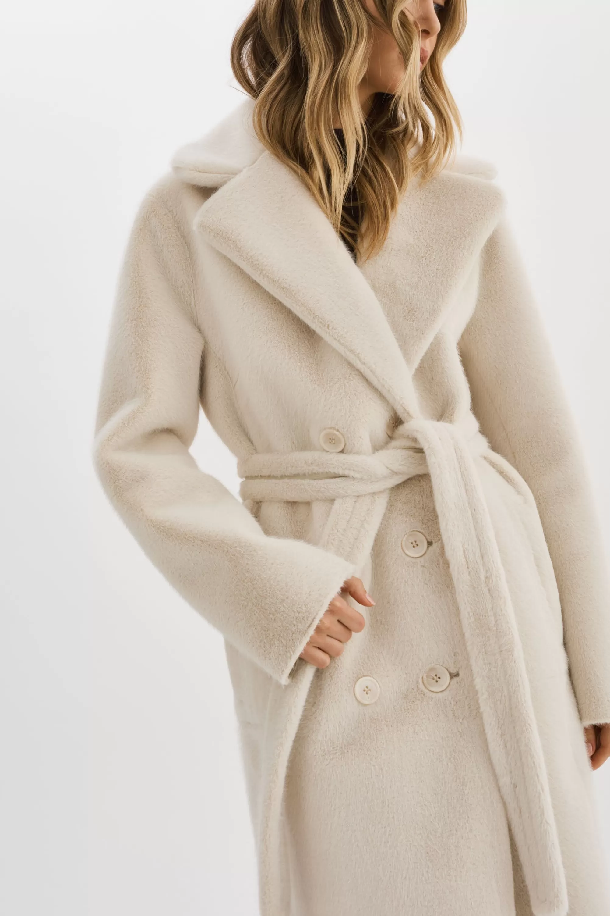 Flash Sale LAMARQUE ABIGAIL | Faux Shearling Reversible Coat IVORY