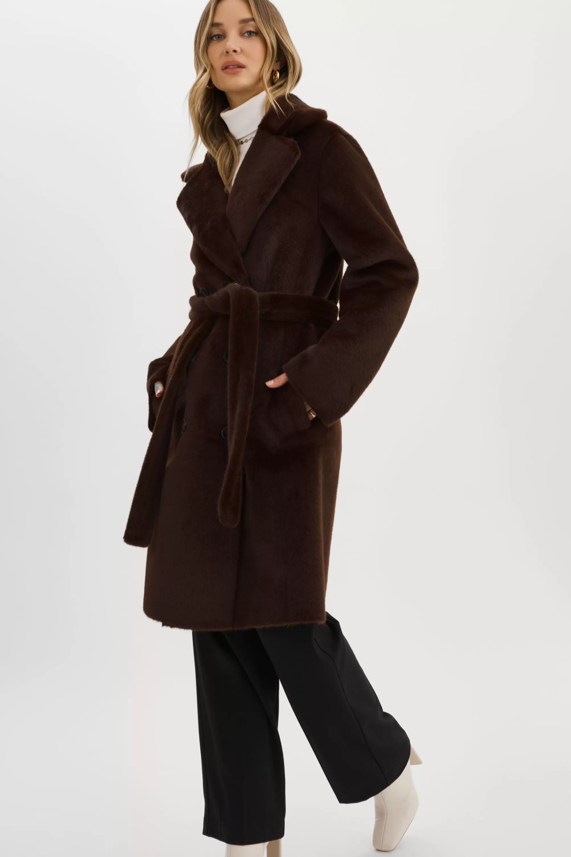 Flash Sale LAMARQUE ABIGAIL | Faux Shearling Reversible Coat MAHOGANY