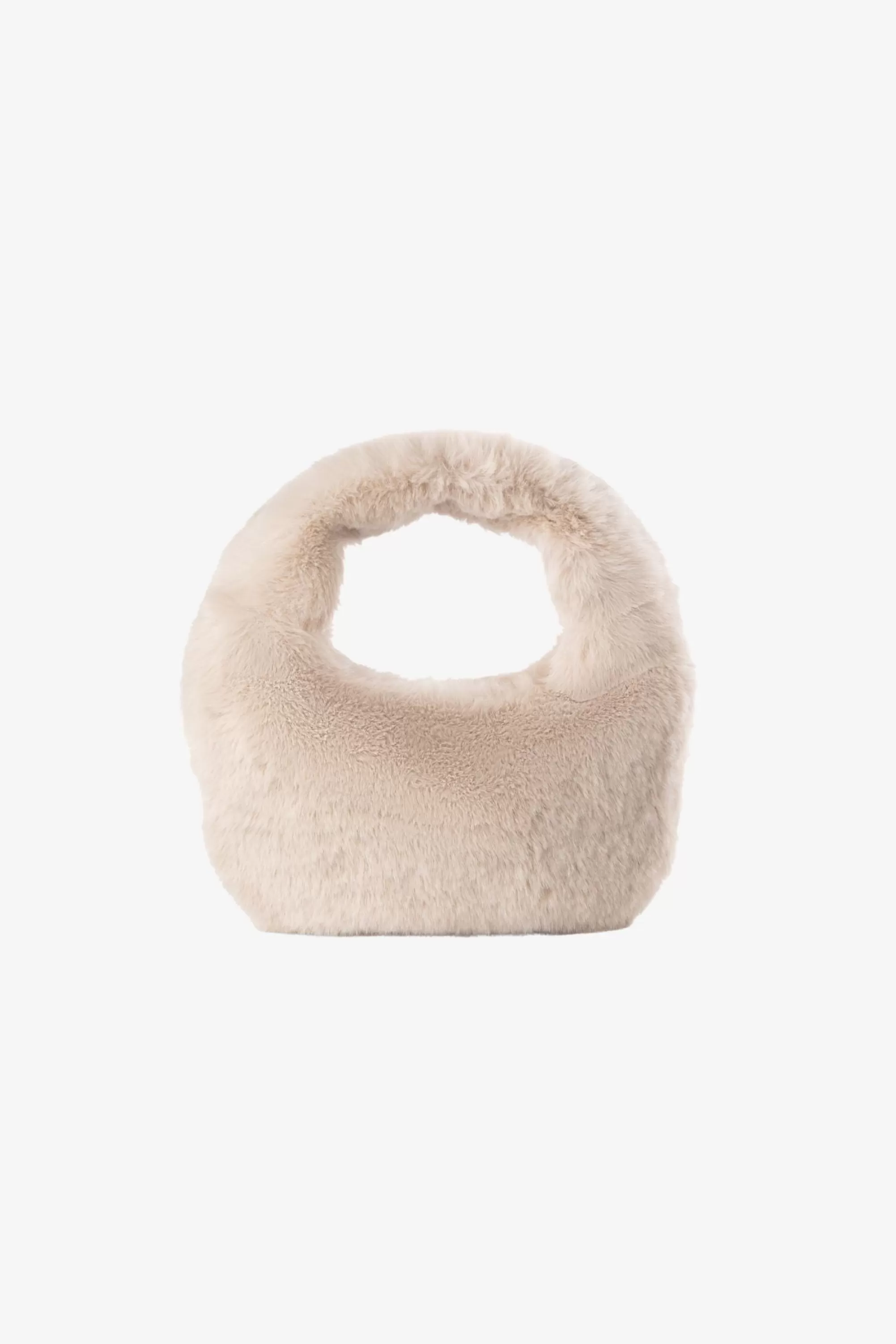 Fashion LAMARQUE ALIX | Mini Faux Fur Hobo Bag Oat