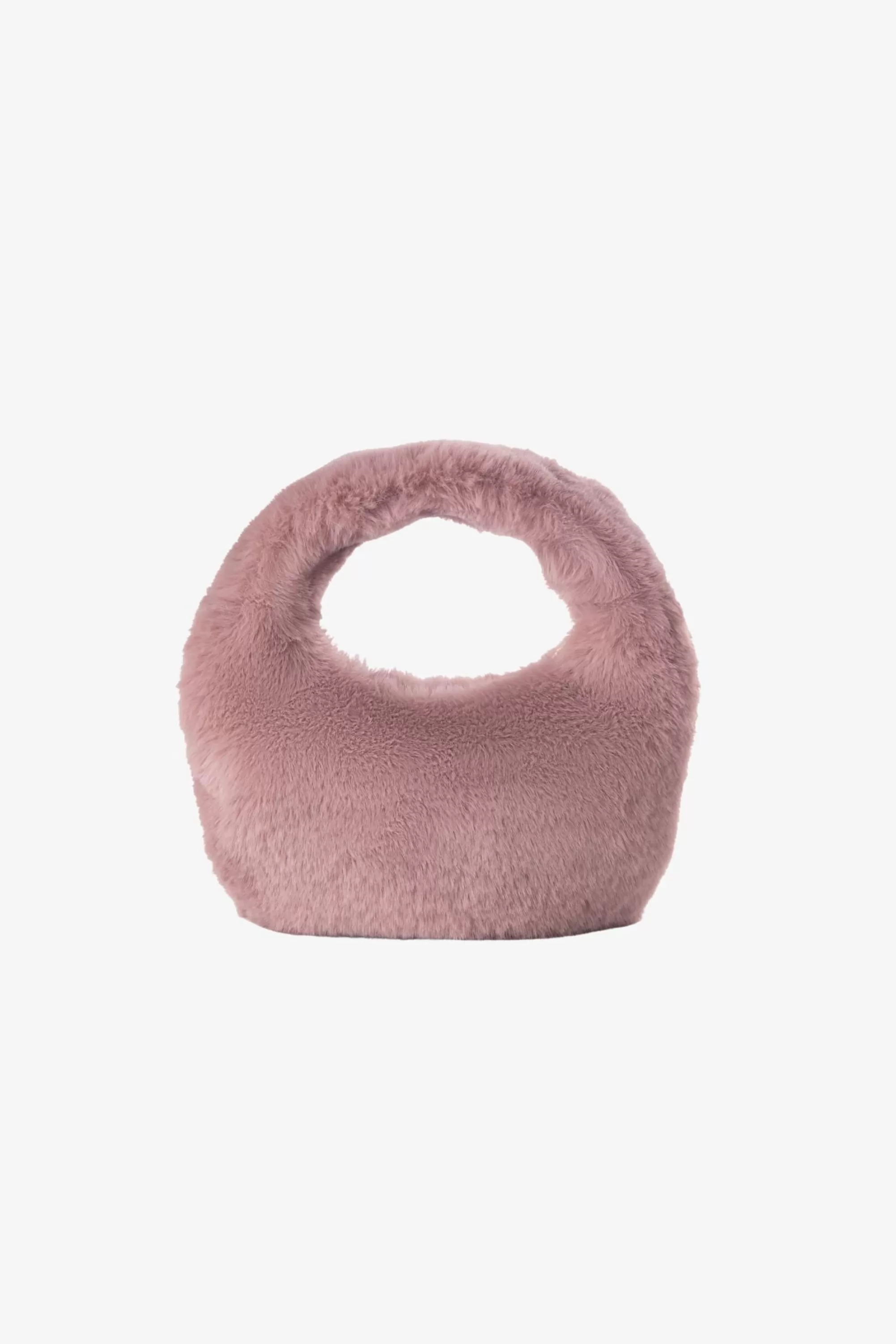 Cheap LAMARQUE ALIX | Mini Faux Fur Hobo Bag Smoky Pink