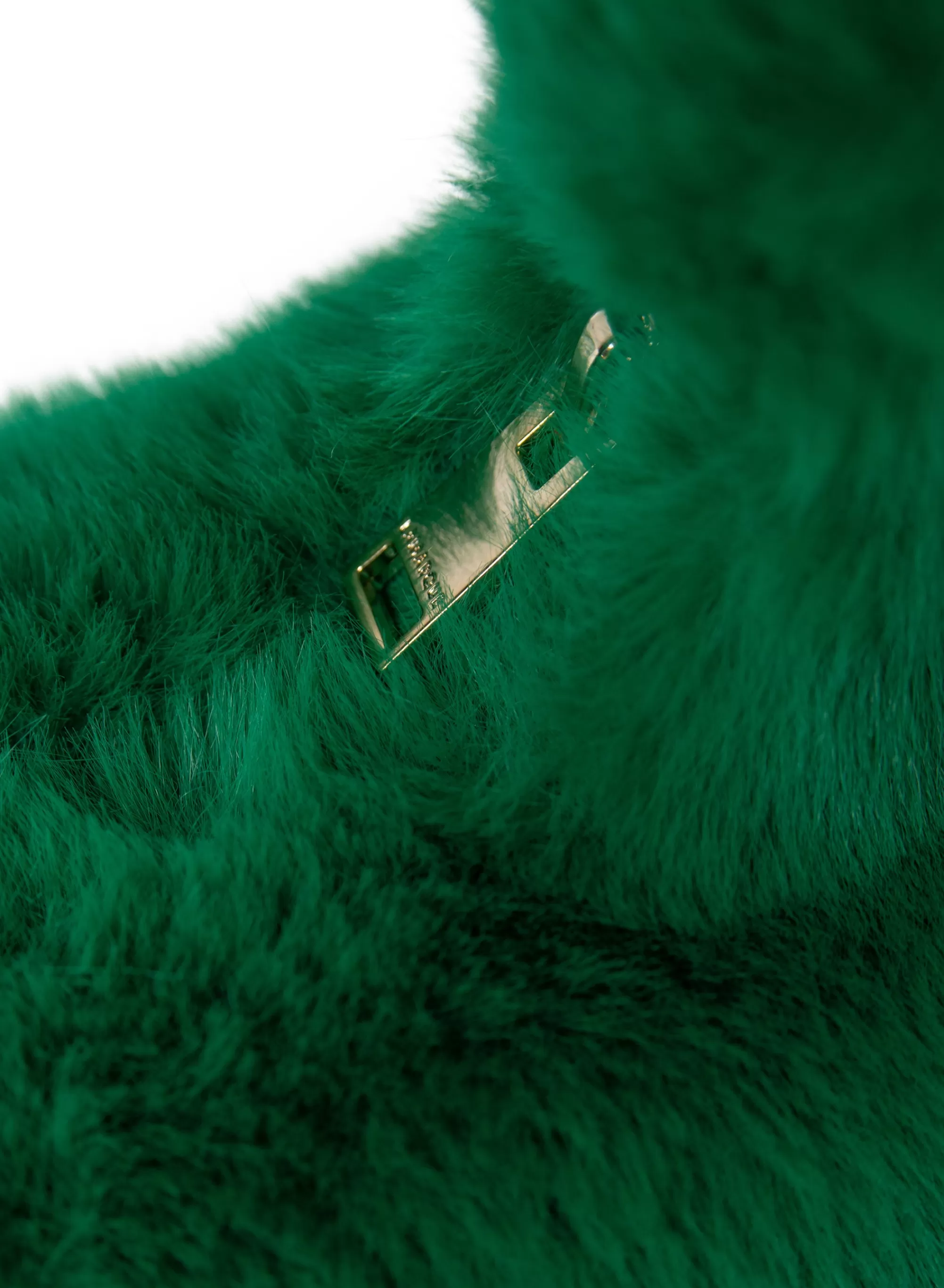 Store LAMARQUE ALIX | Mini Faux Fur Hobo Bag VIBRANT GREEN