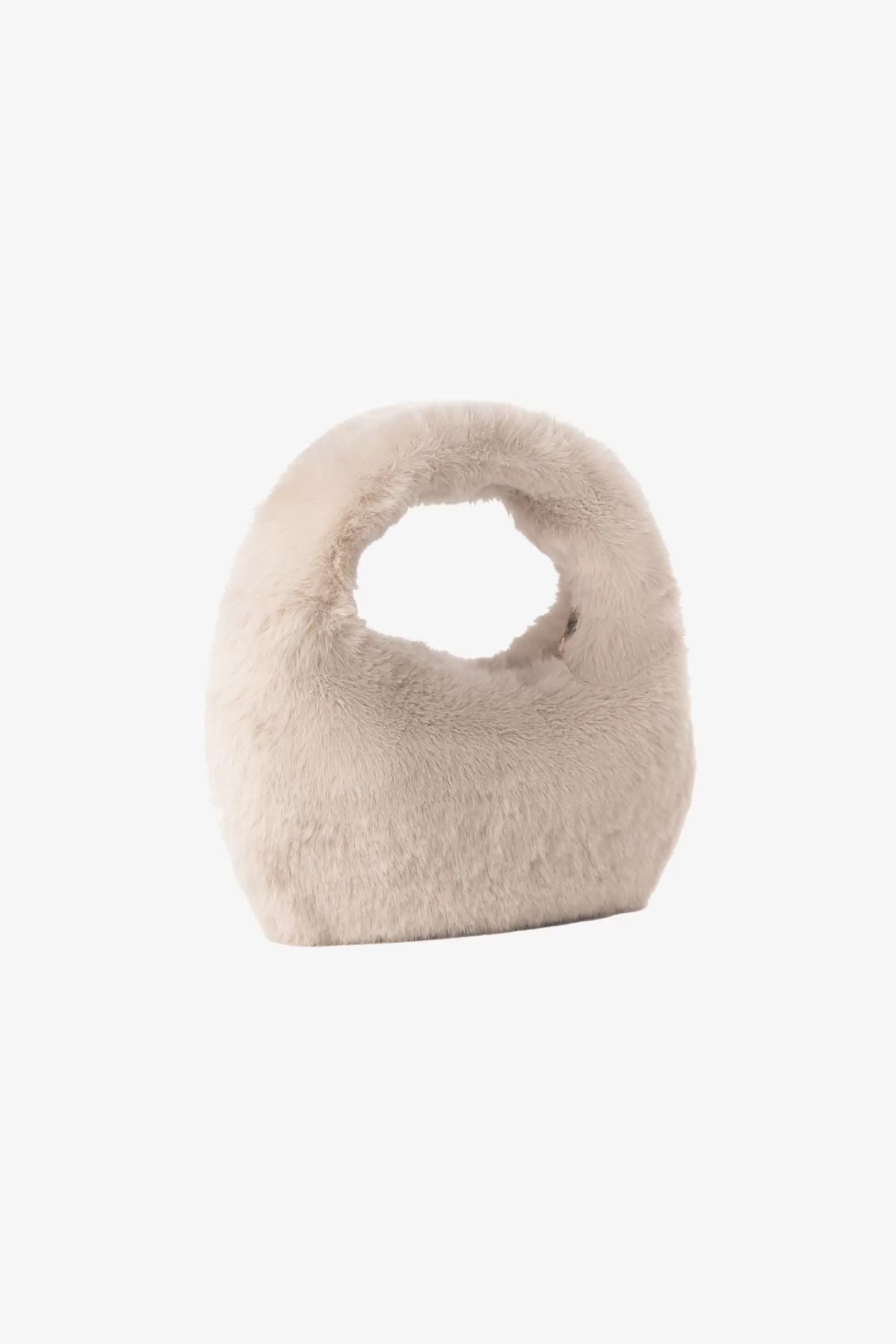 Fashion LAMARQUE ALIX | Mini Faux Fur Hobo Bag Oat