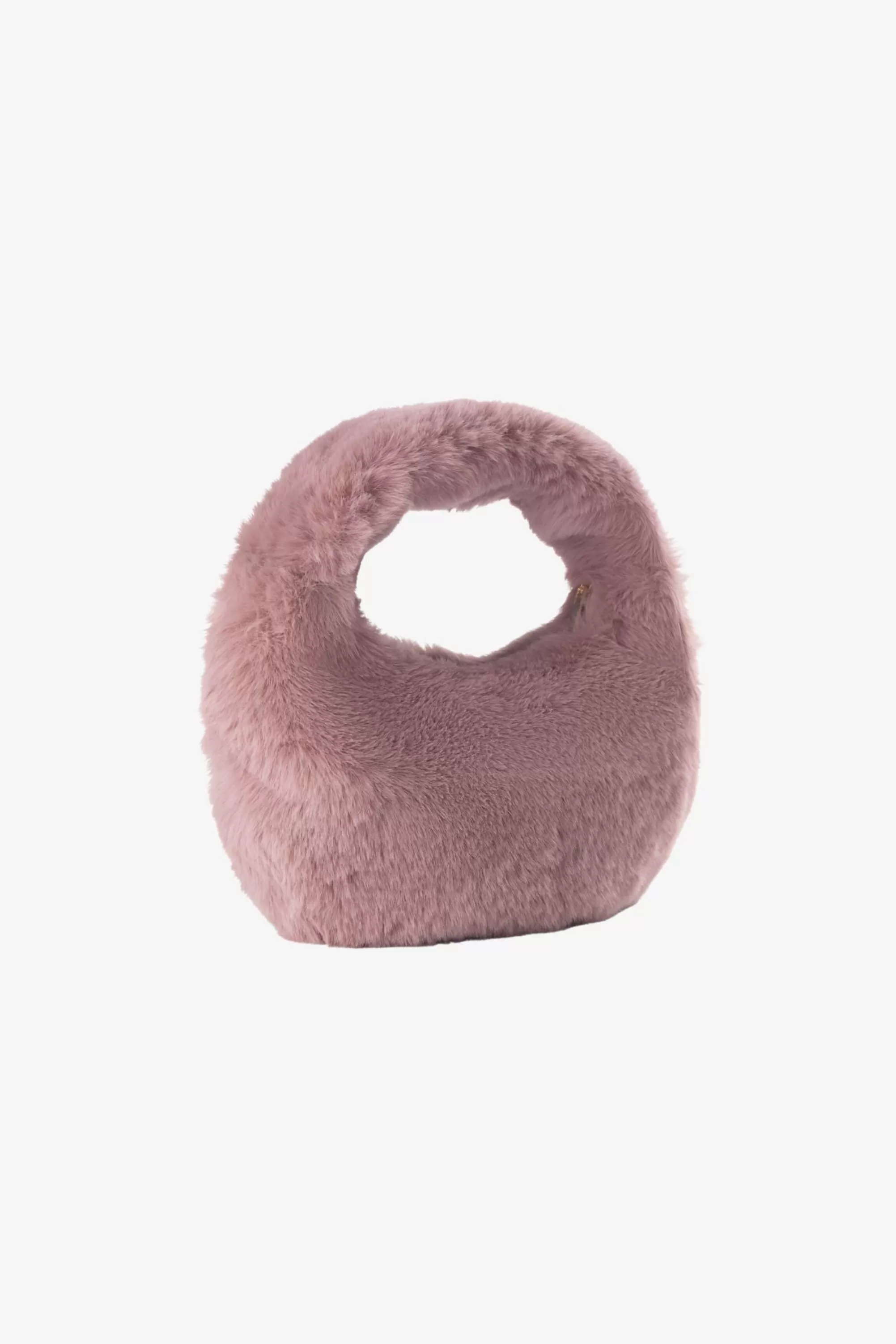 Cheap LAMARQUE ALIX | Mini Faux Fur Hobo Bag Smoky Pink