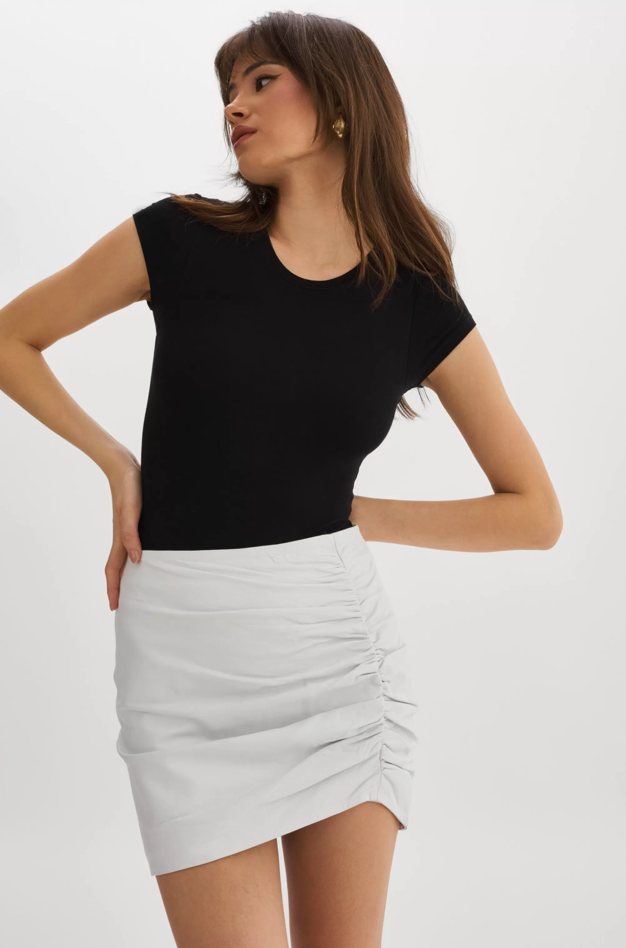 New LAMARQUE ARICIA | Ruched Skirt White