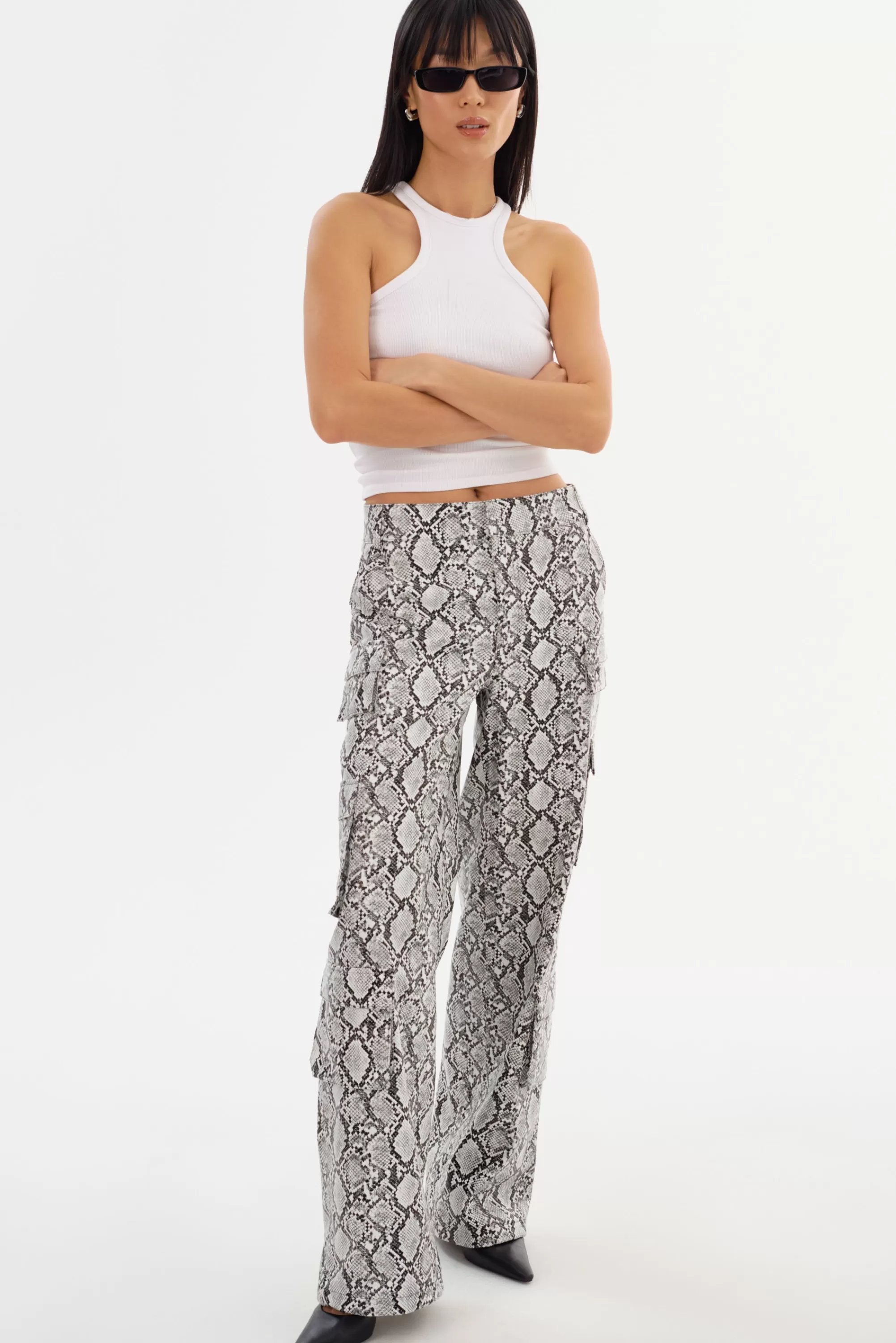 Flash Sale LAMARQUE BOBBI | Faux Leather Cargo Pants Python Print