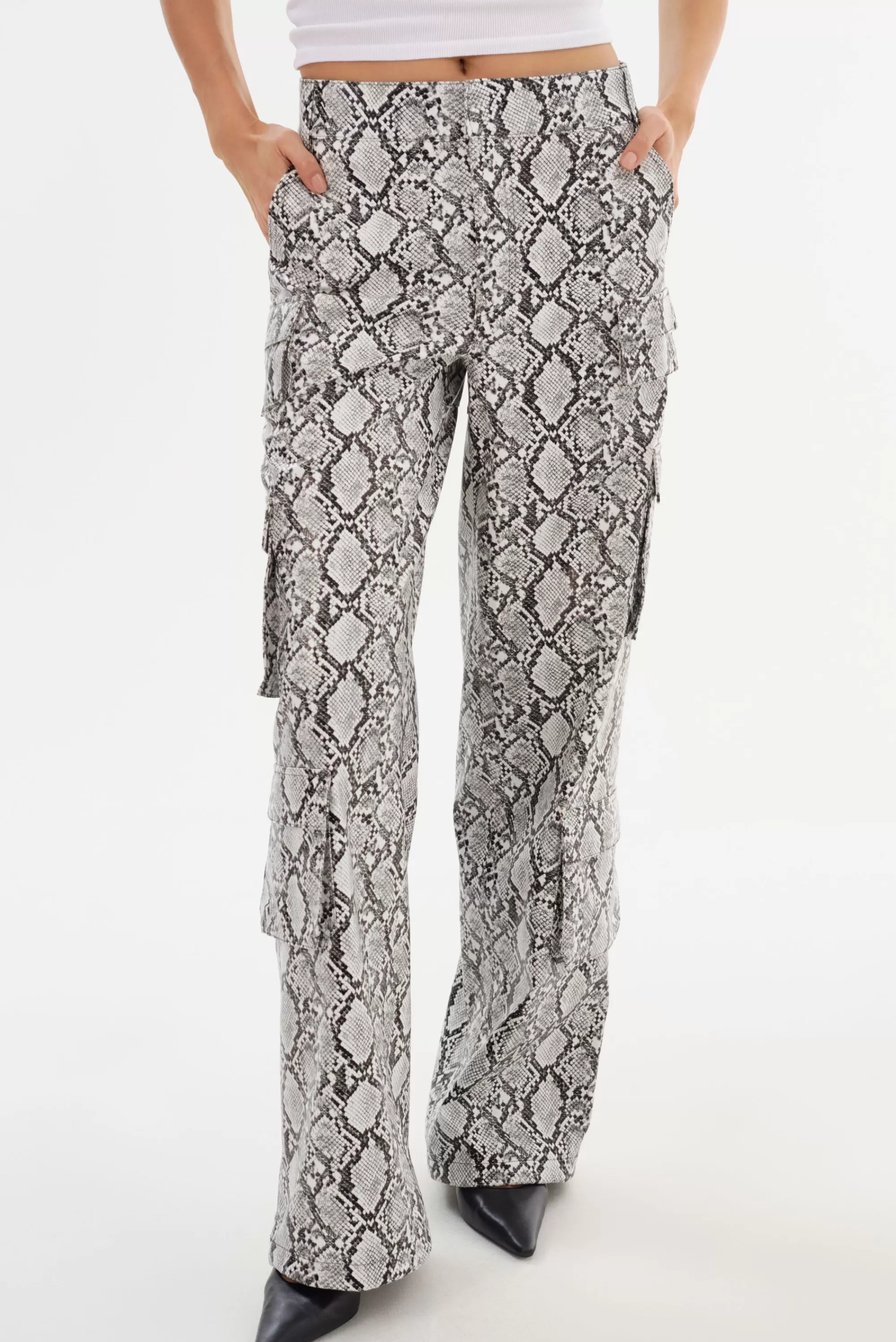 Flash Sale LAMARQUE BOBBI | Faux Leather Cargo Pants Python Print