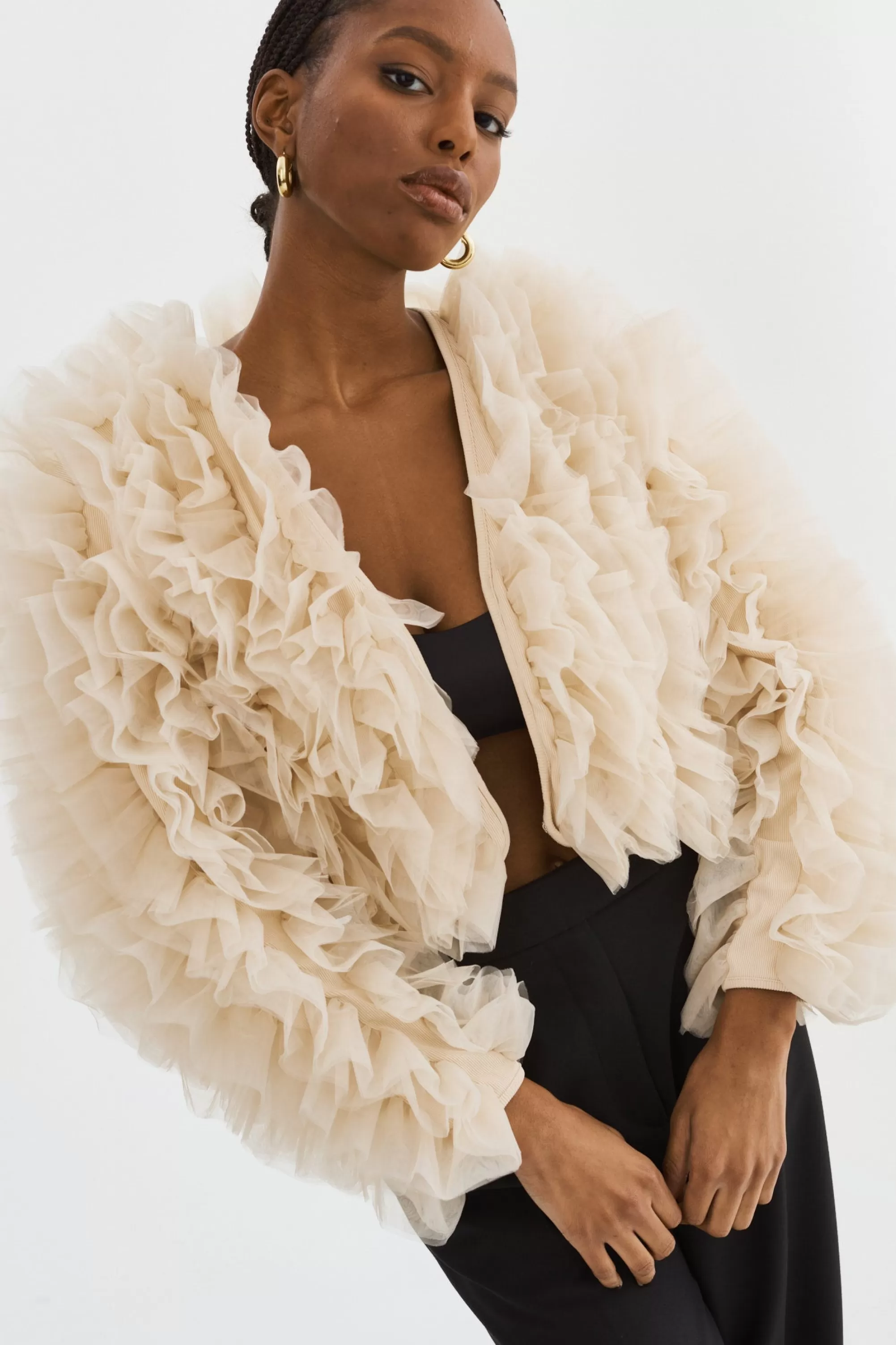 Cheap LAMARQUE BRITNY | Ruffle Tulle Jacket Light Beige