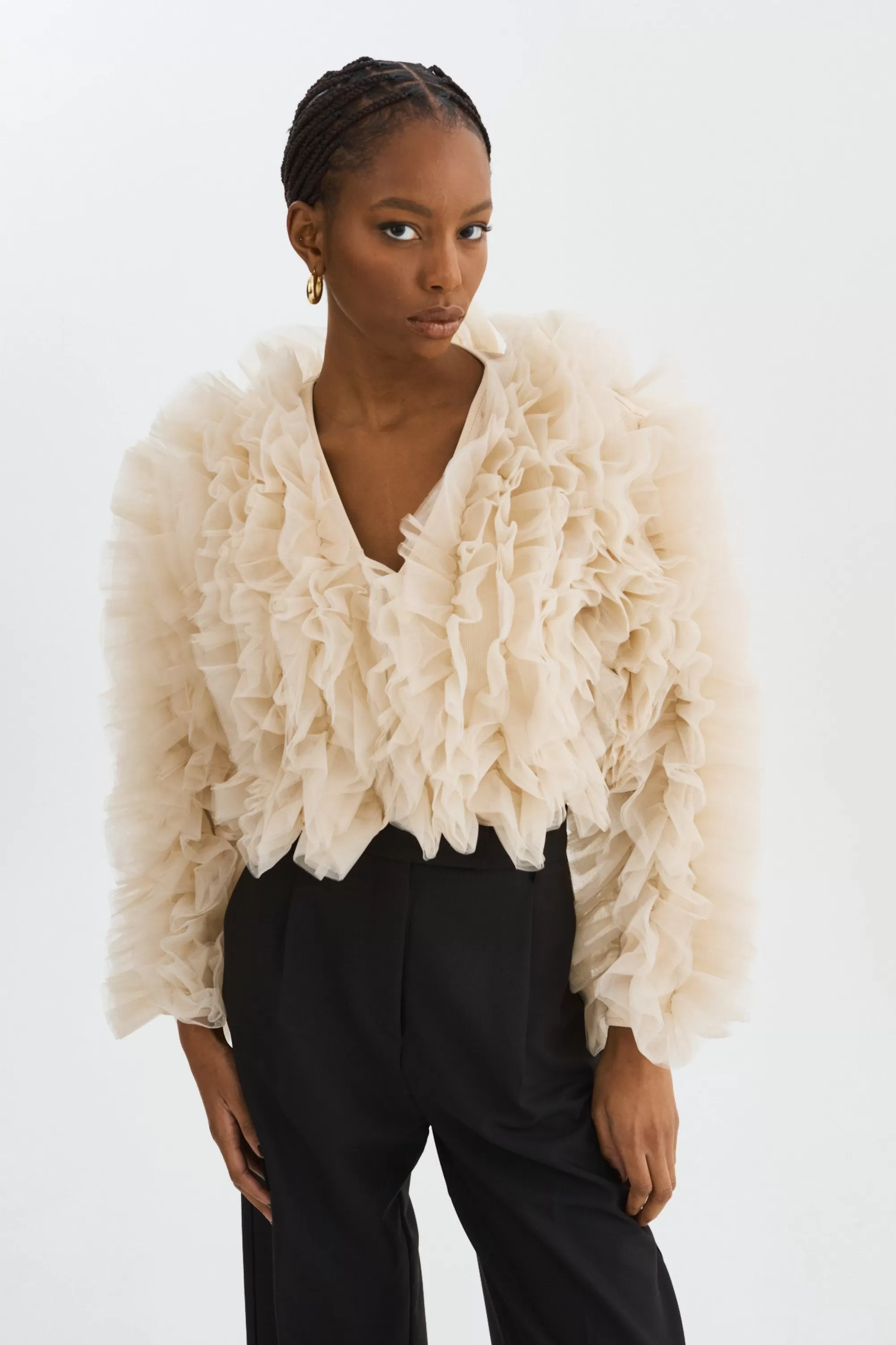 Cheap LAMARQUE BRITNY | Ruffle Tulle Jacket Light Beige