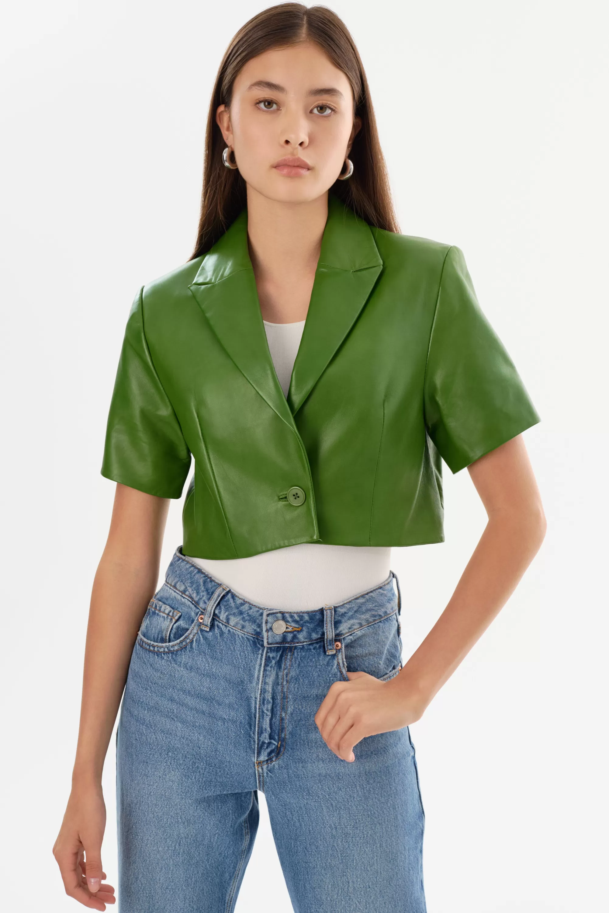 Cheap LAMARQUE CALATEA | Short Sleeve Blazer Treetop Green