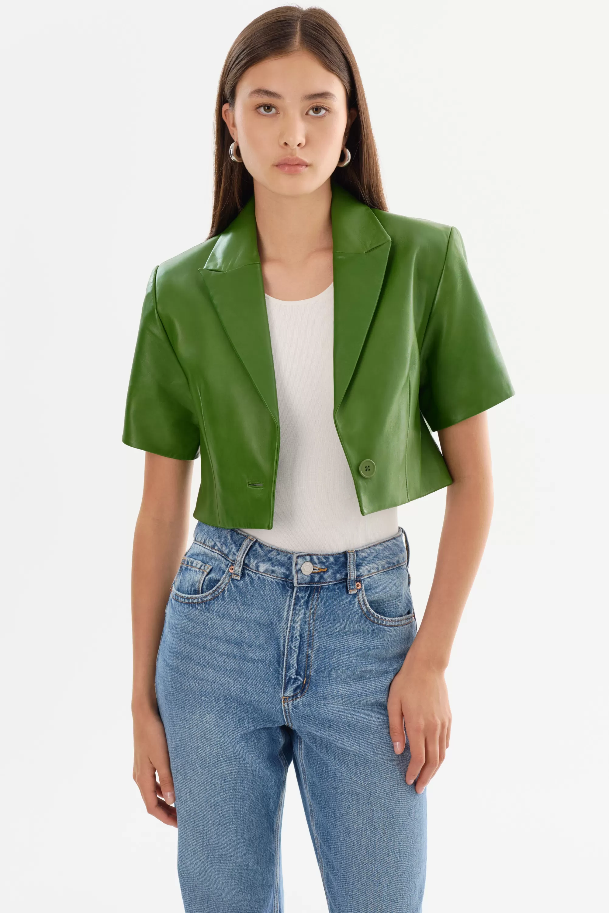 Cheap LAMARQUE CALATEA | Short Sleeve Blazer Treetop Green