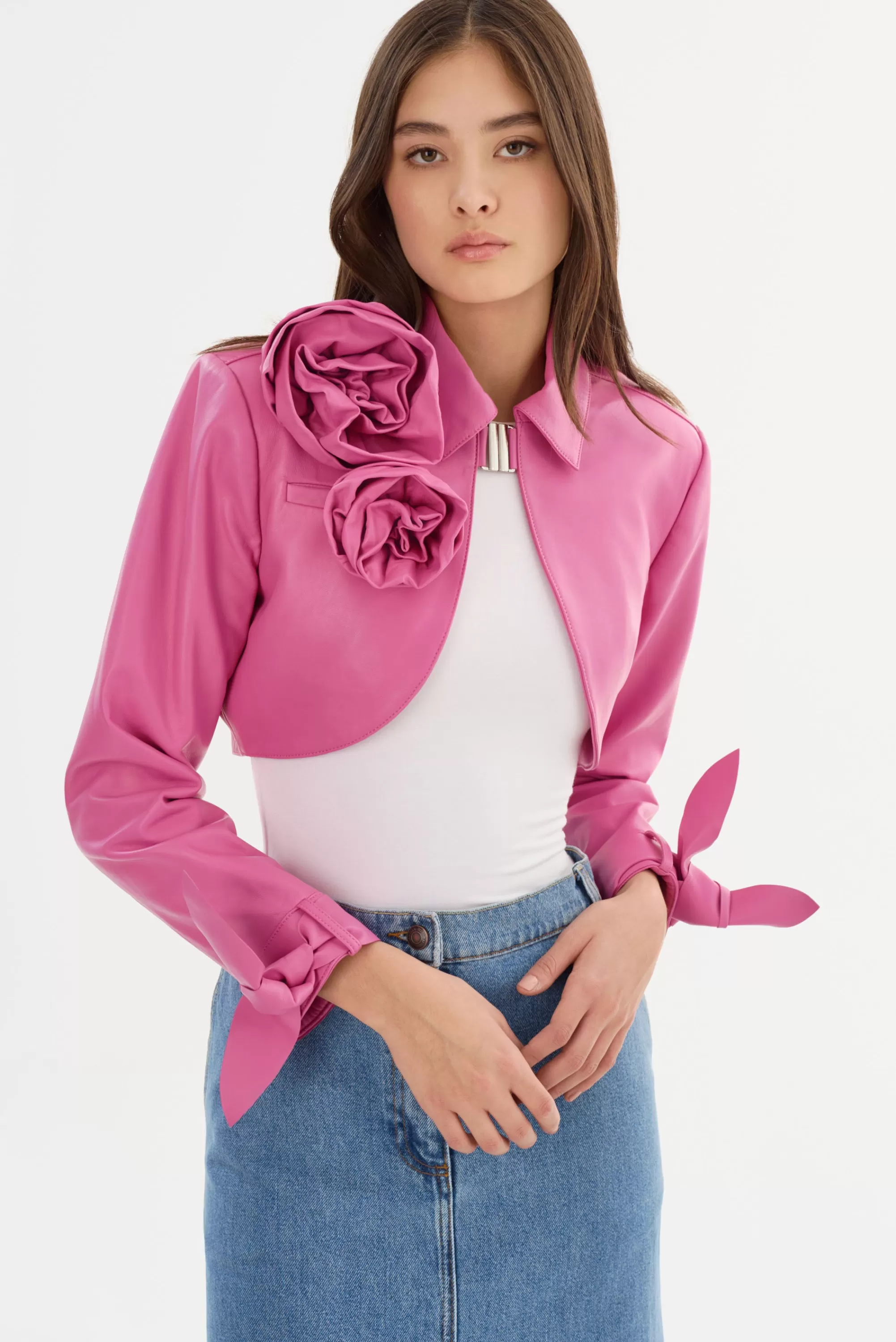 Store LAMARQUE CALISTA | Appliqué Leather Bolero Super Pink
