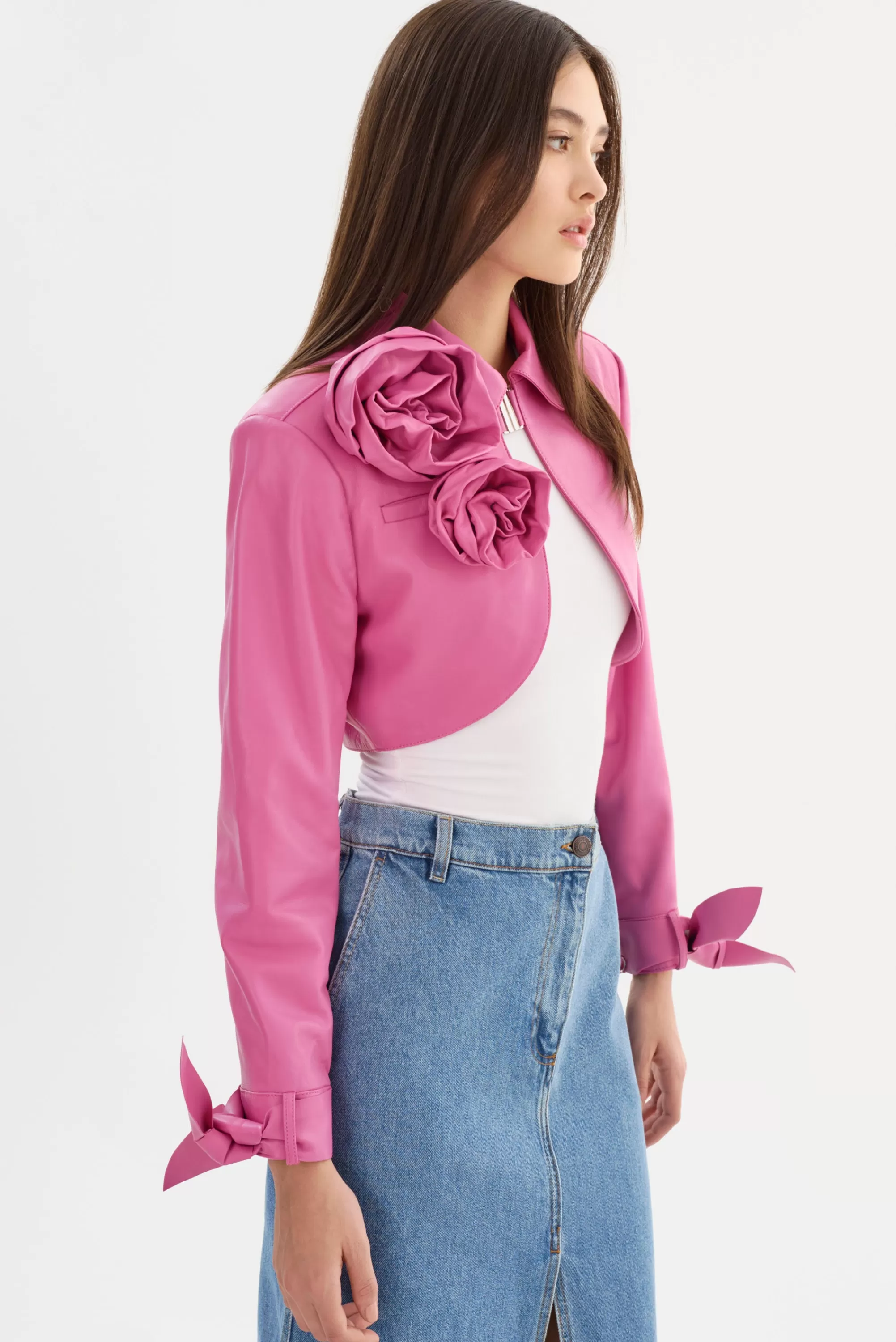 Store LAMARQUE CALISTA | Appliqué Leather Bolero Super Pink
