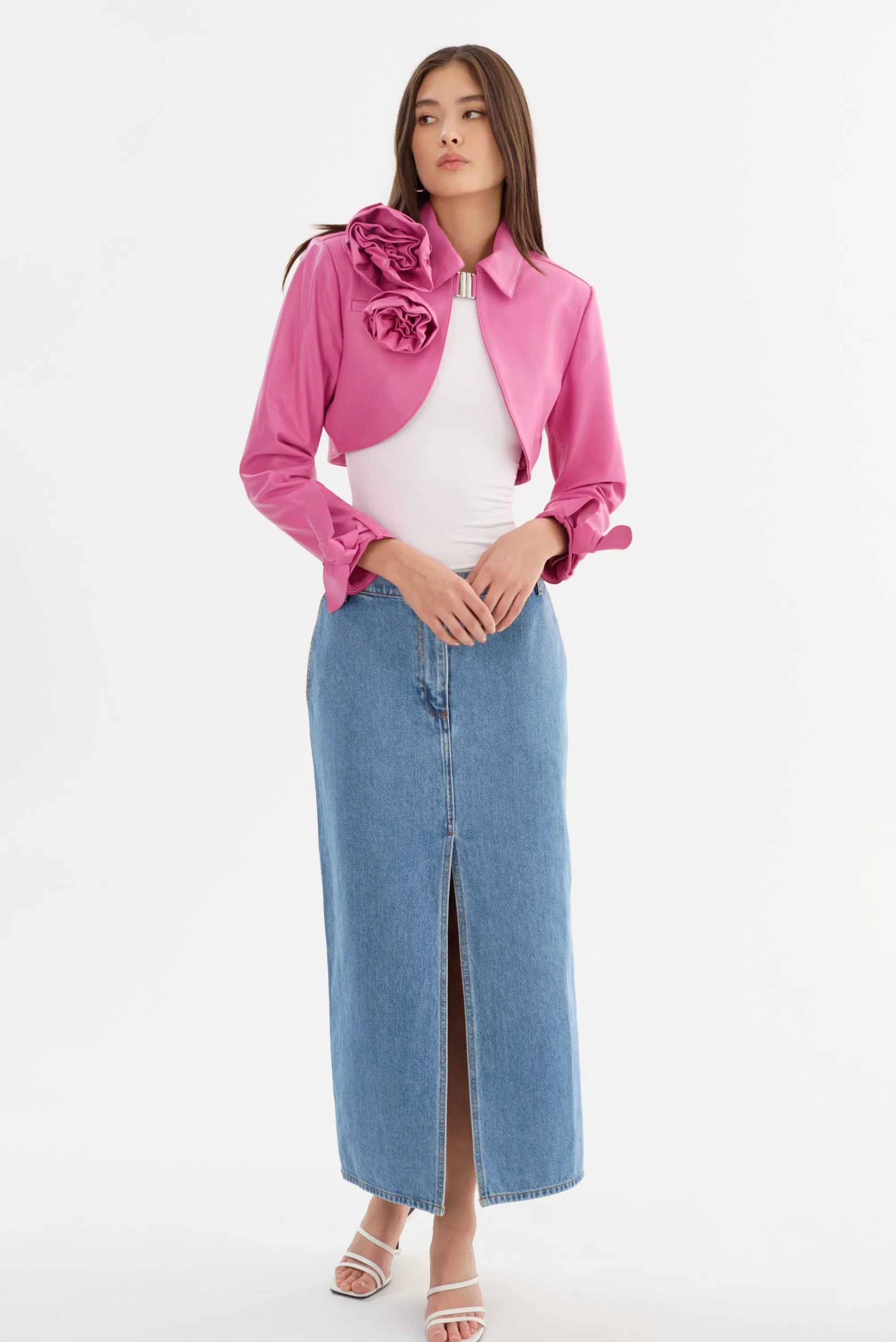 Store LAMARQUE CALISTA | Appliqué Leather Bolero Super Pink