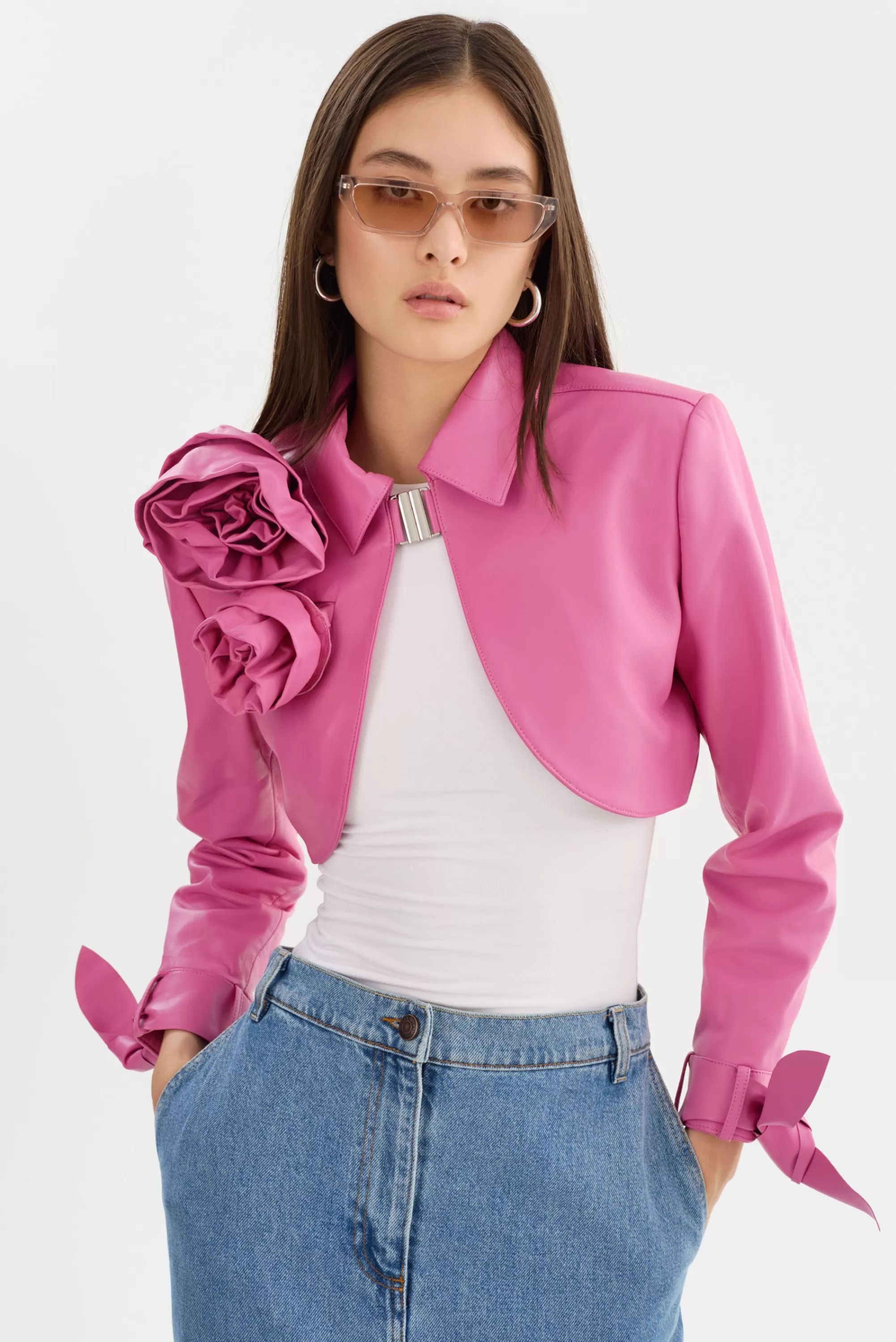 Store LAMARQUE CALISTA | Appliqué Leather Bolero Super Pink