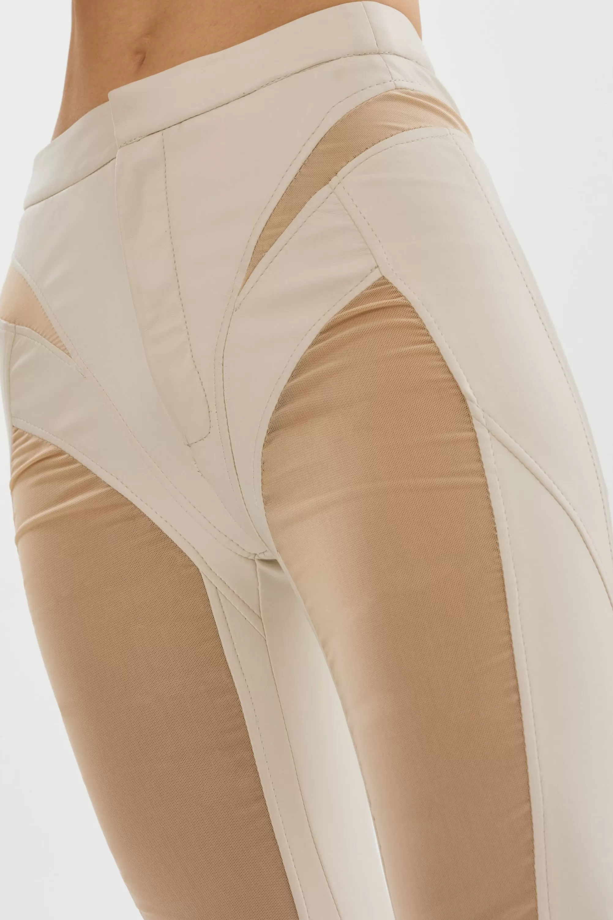 Flash Sale LAMARQUE CELICIA | Faux Leather Mesh Leggings Bone