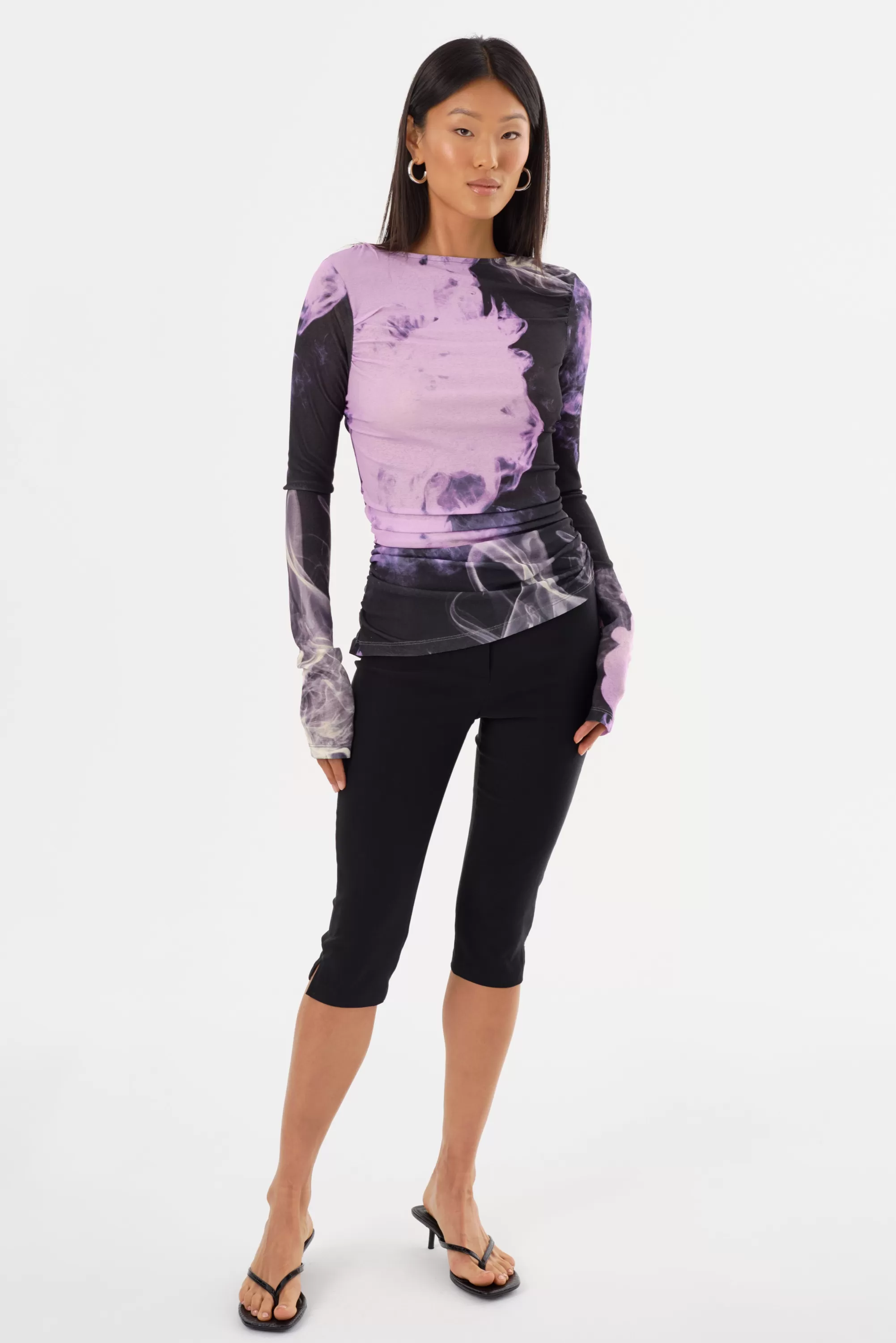 Online LAMARQUE CELINA | Printed Long Sleeve Top Lavender Haze