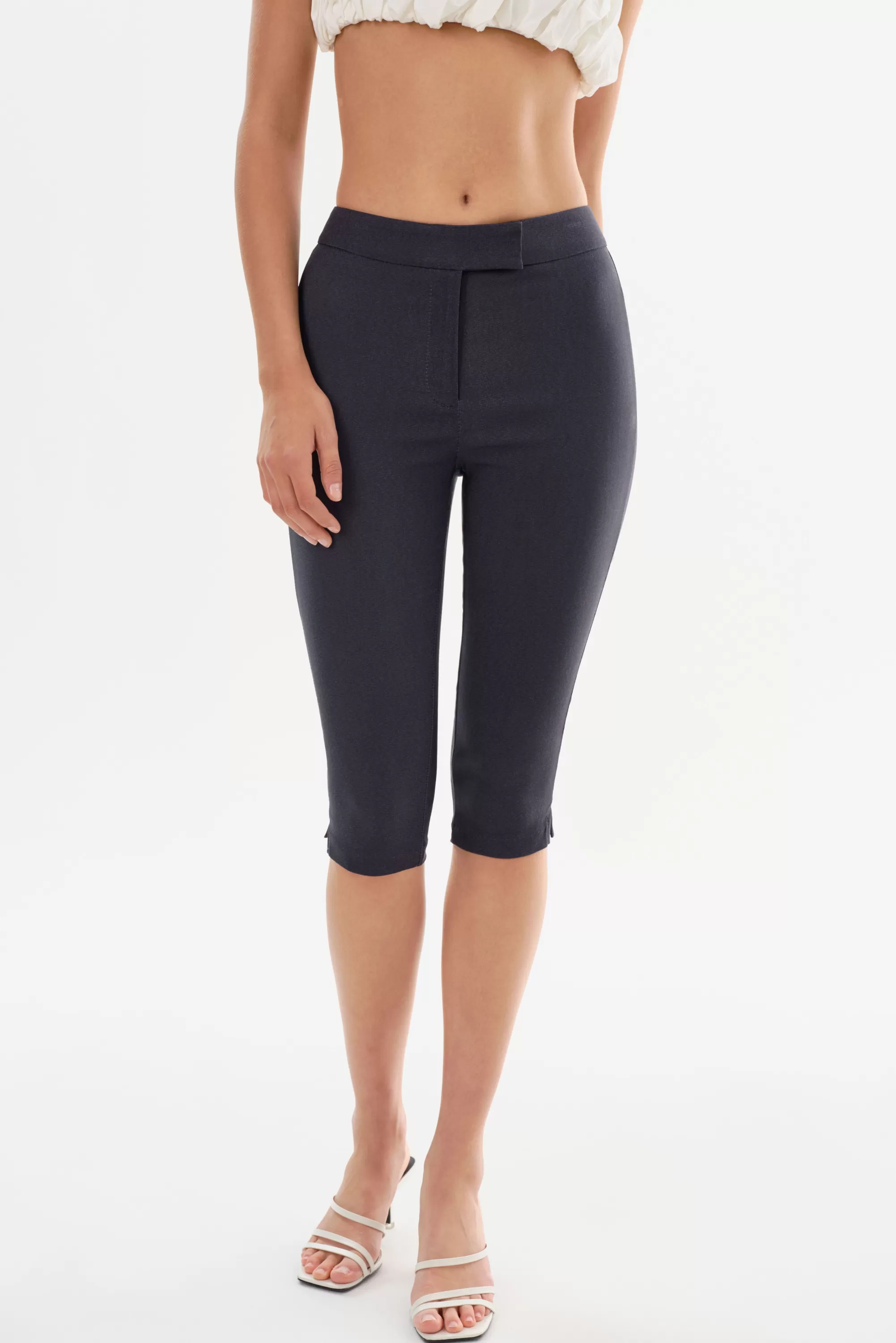 Outlet LAMARQUE CELINE | Stretch Twill Capri Heather Navy