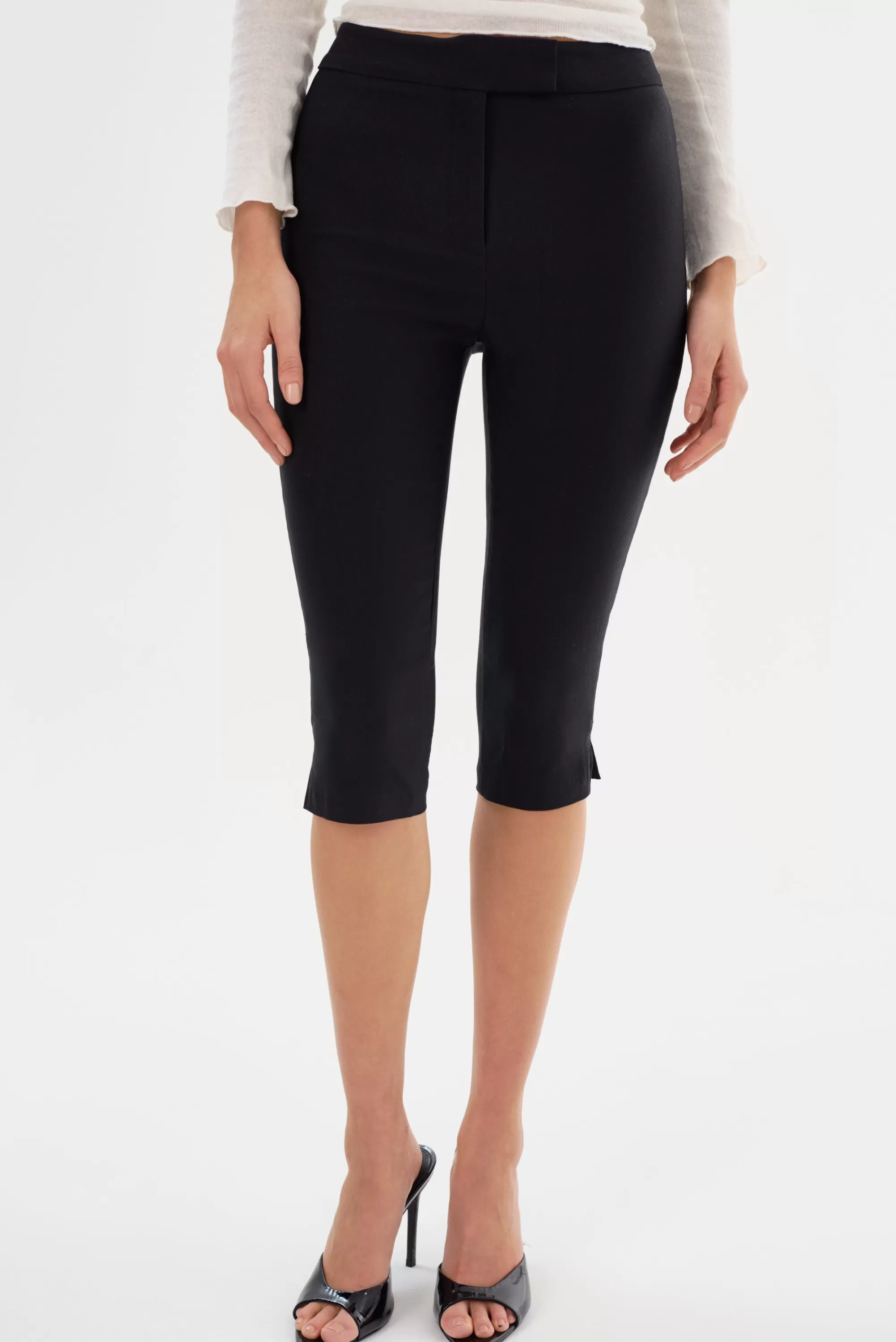 Hot LAMARQUE CELINE | Stretch Twill Capri Black