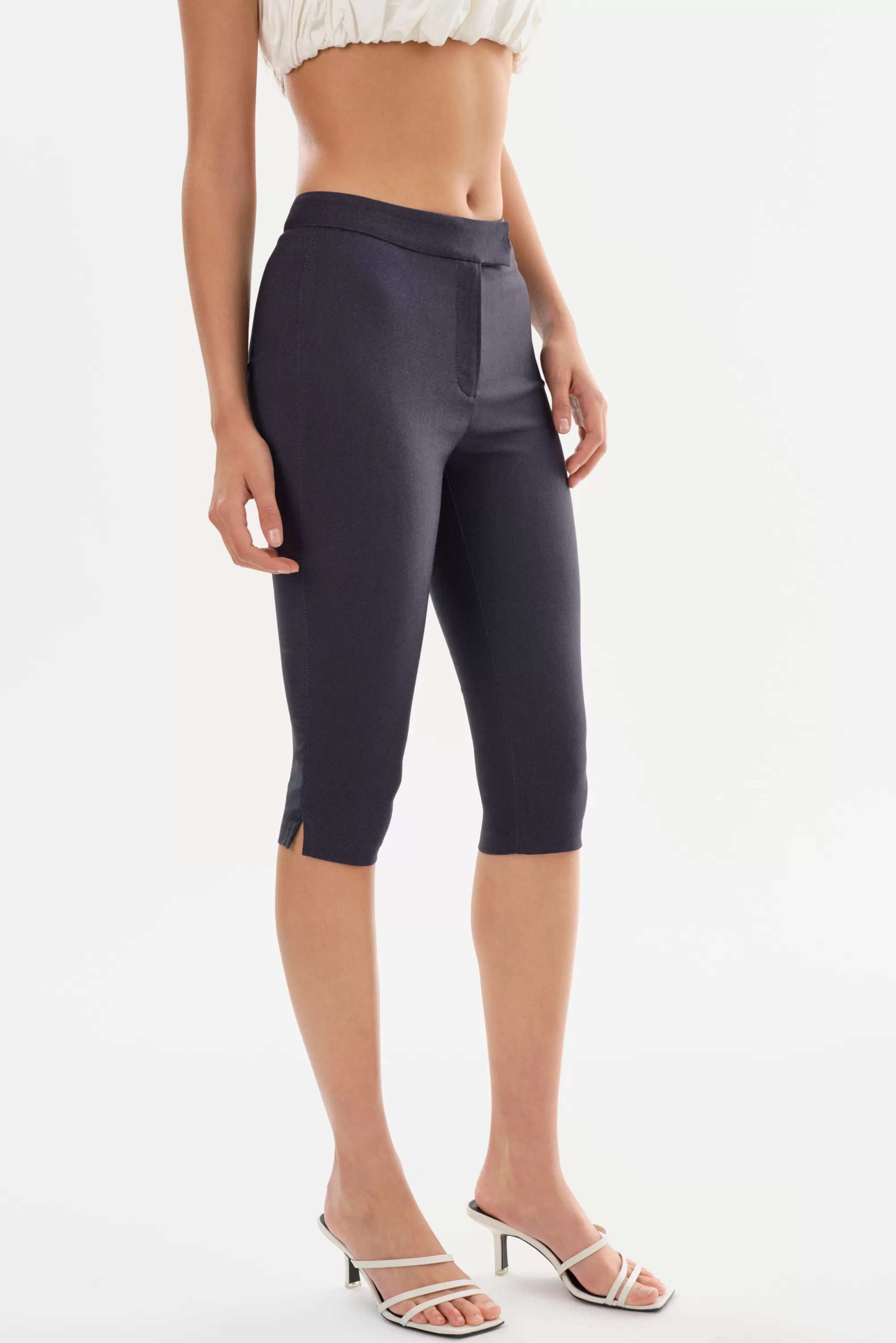 Outlet LAMARQUE CELINE | Stretch Twill Capri Heather Navy