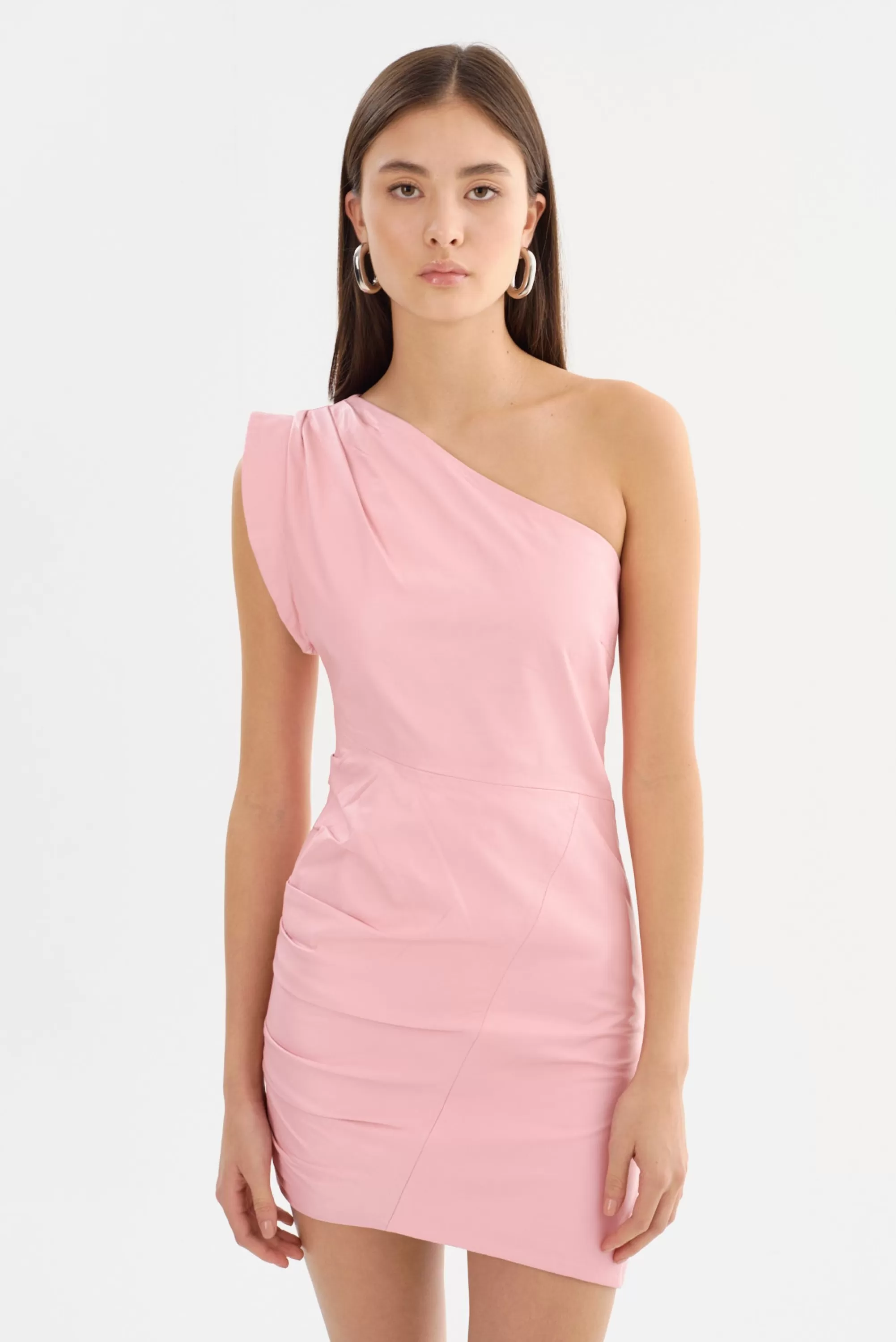 Cheap LAMARQUE COREY | One Shoulder Leather Dress Orchid Pink