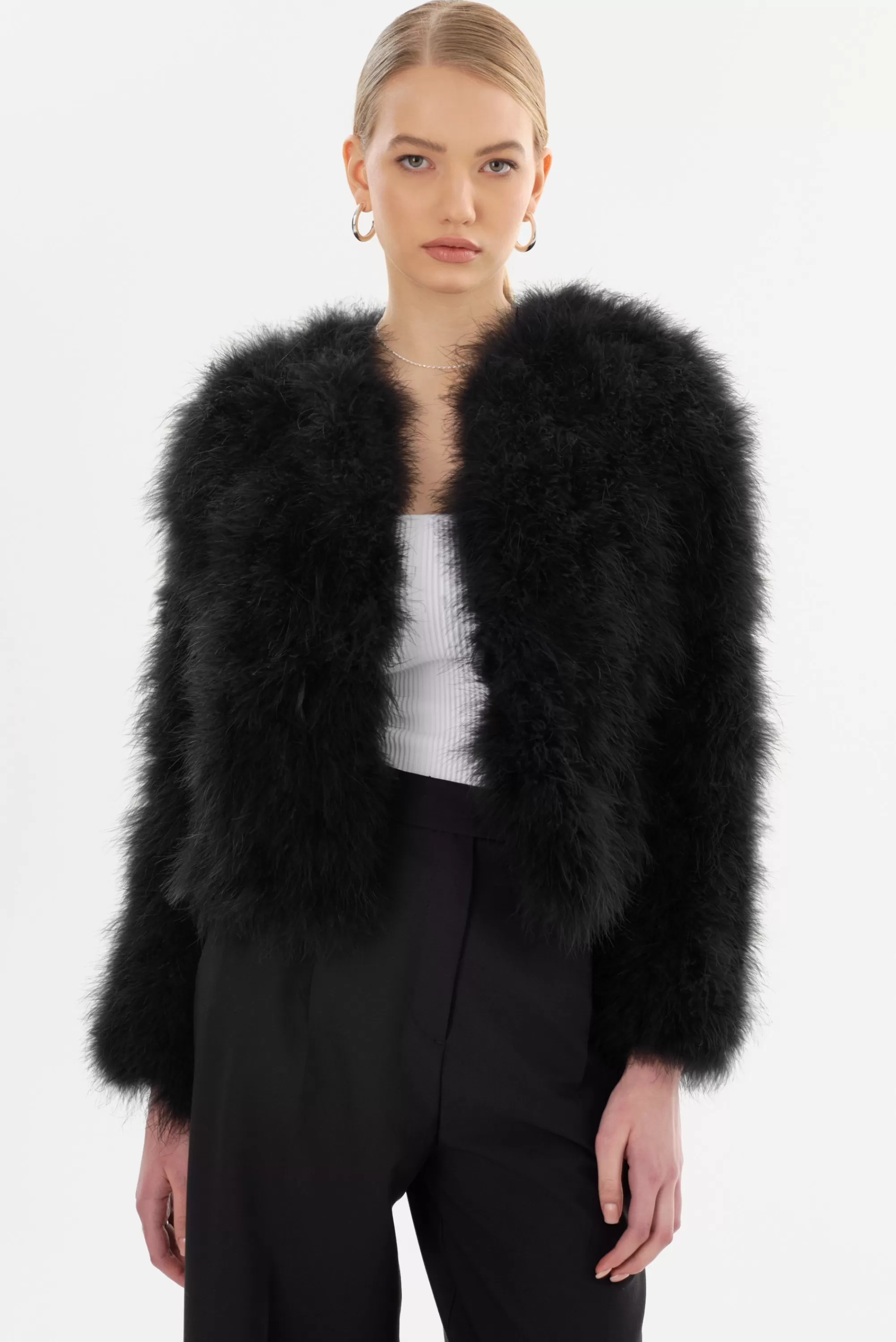 Best LAMARQUE DEORA | Feather Jacket Black