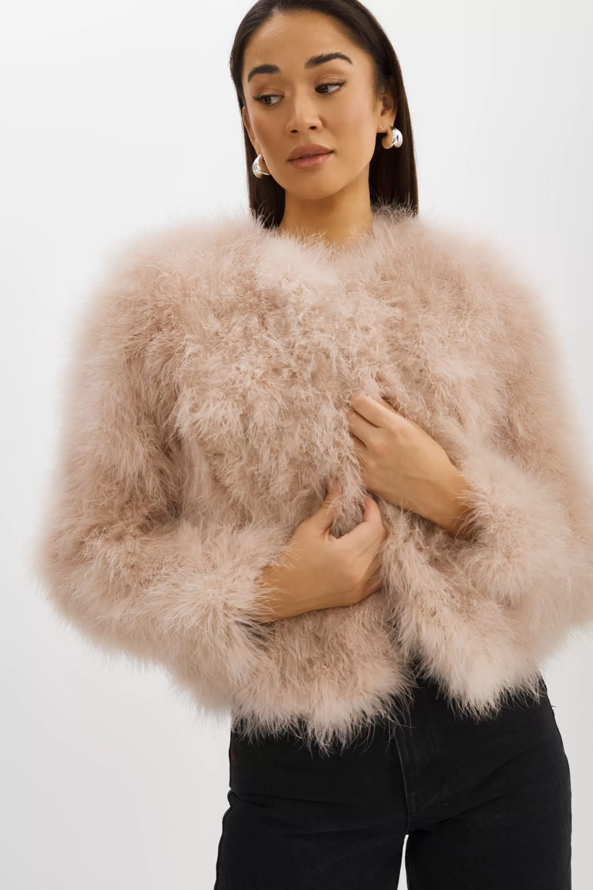 New LAMARQUE DEORA | Feather Jacket Doeskin