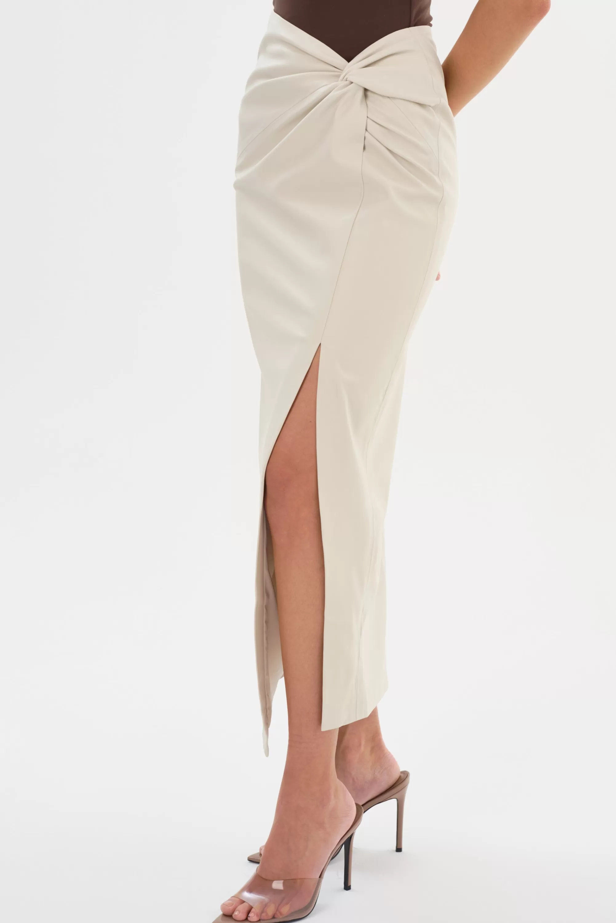 Cheap LAMARQUE EILEEN | Faux Leather Maxi Skirt Bone