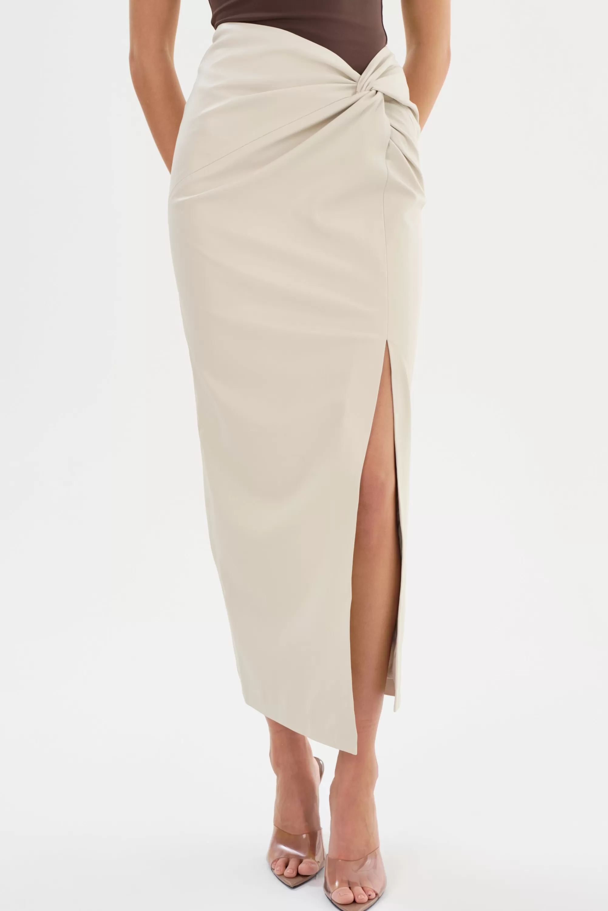 Cheap LAMARQUE EILEEN | Faux Leather Maxi Skirt Bone