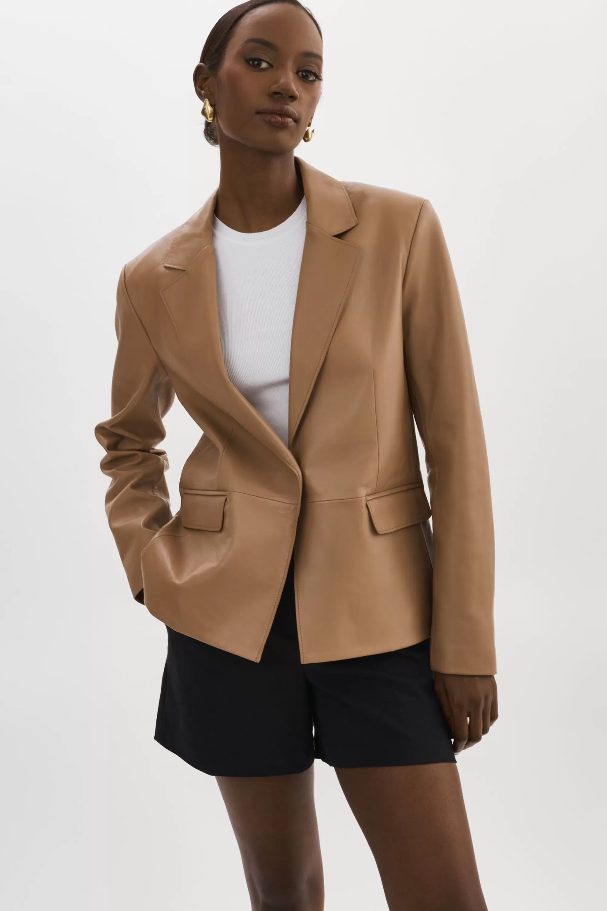 Sale LAMARQUE ELZA | Leather Blazer MOCHA