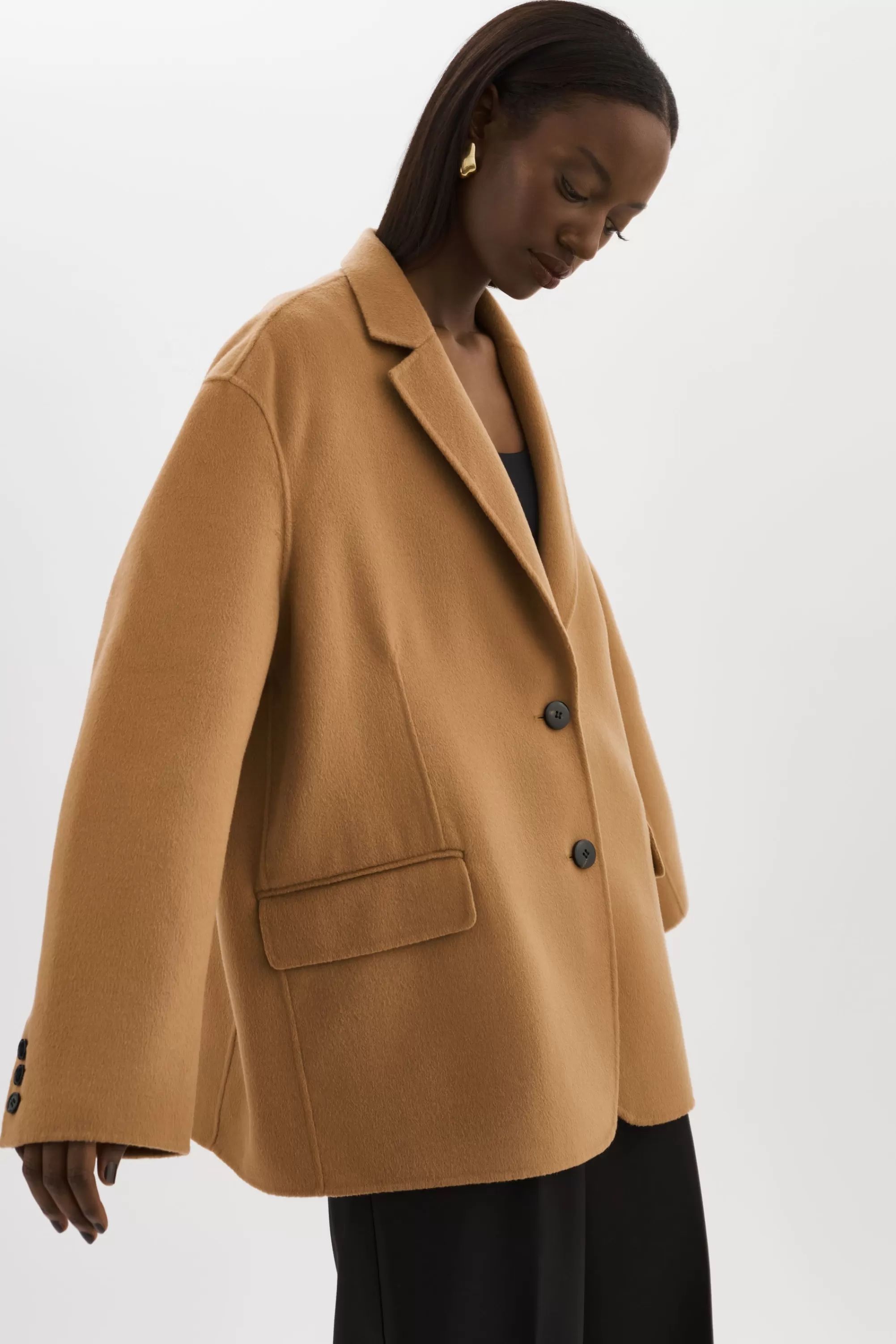 Shop LAMARQUE ENNIS | Oversized Wool Blazer Camel