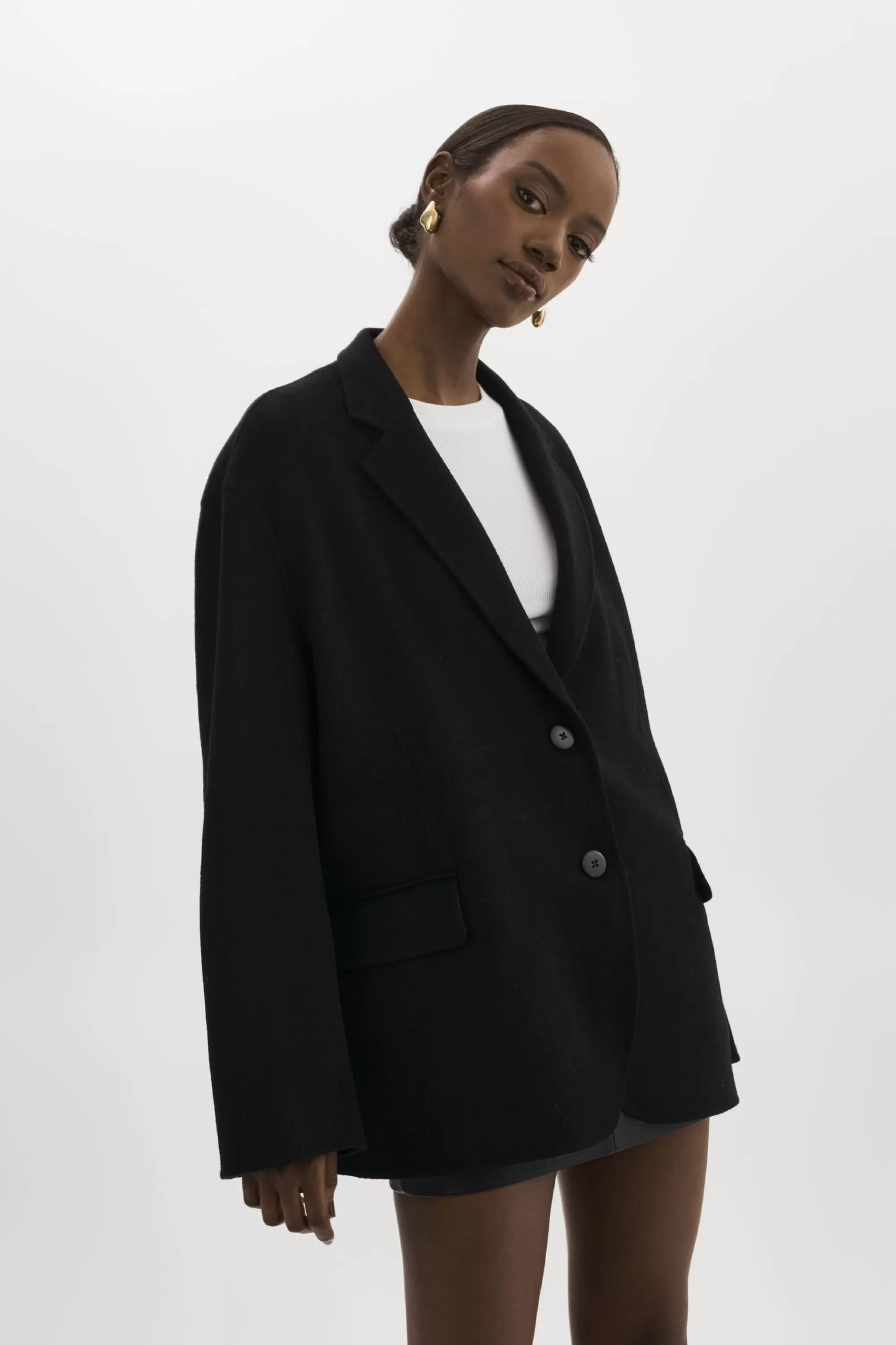 Best LAMARQUE ENNIS | Oversized Wool Blazer Black