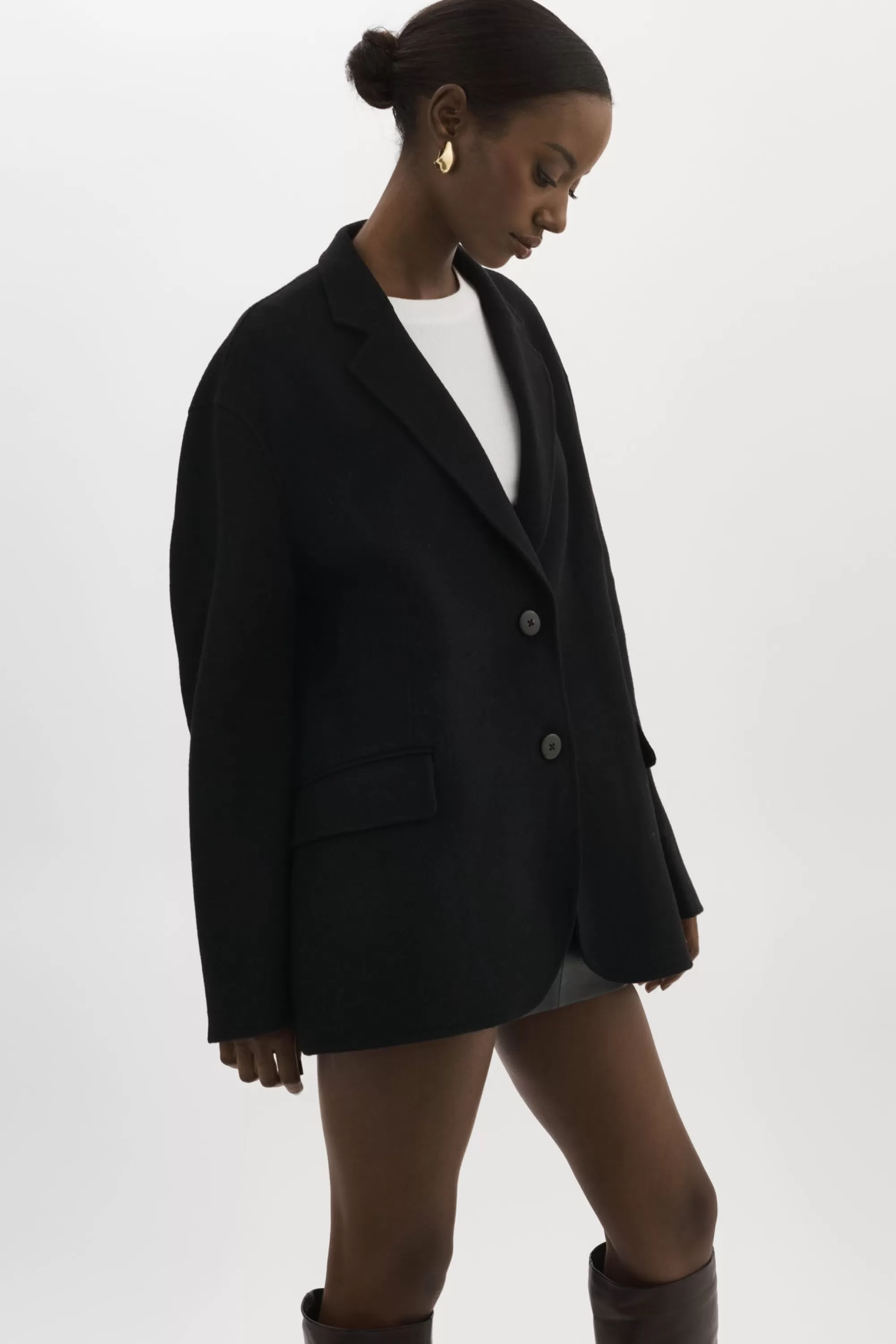 Best LAMARQUE ENNIS | Oversized Wool Blazer Black