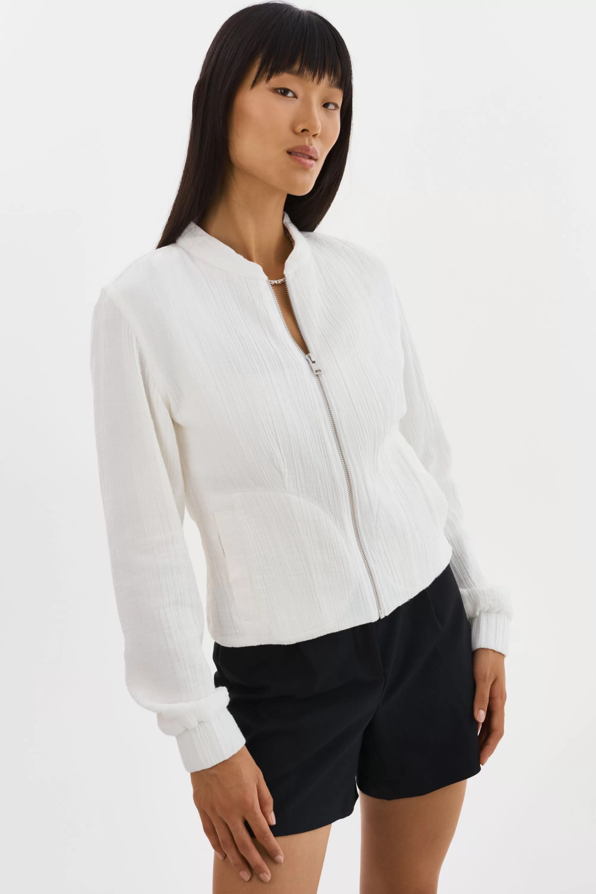 Cheap LAMARQUE ENRICA | Cotton Bomber Jacket Off White