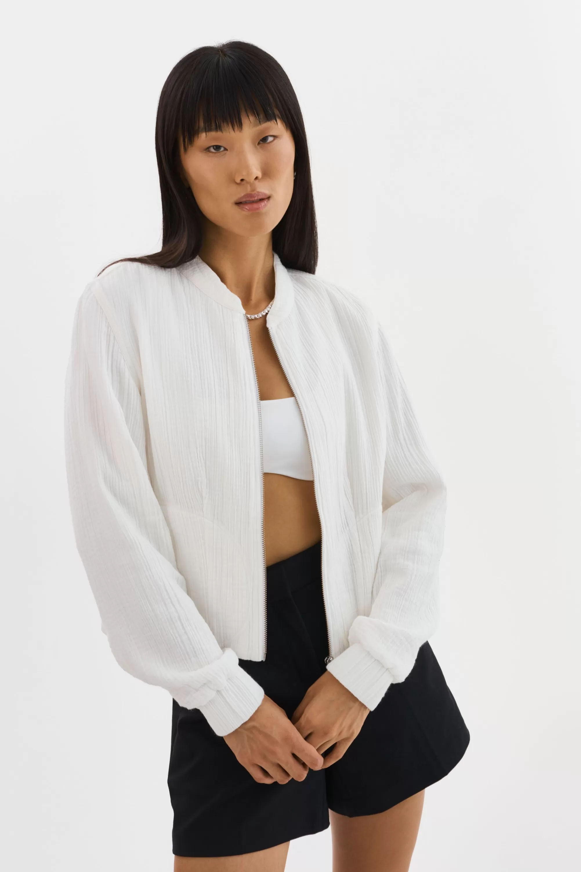 Cheap LAMARQUE ENRICA | Cotton Bomber Jacket Off White