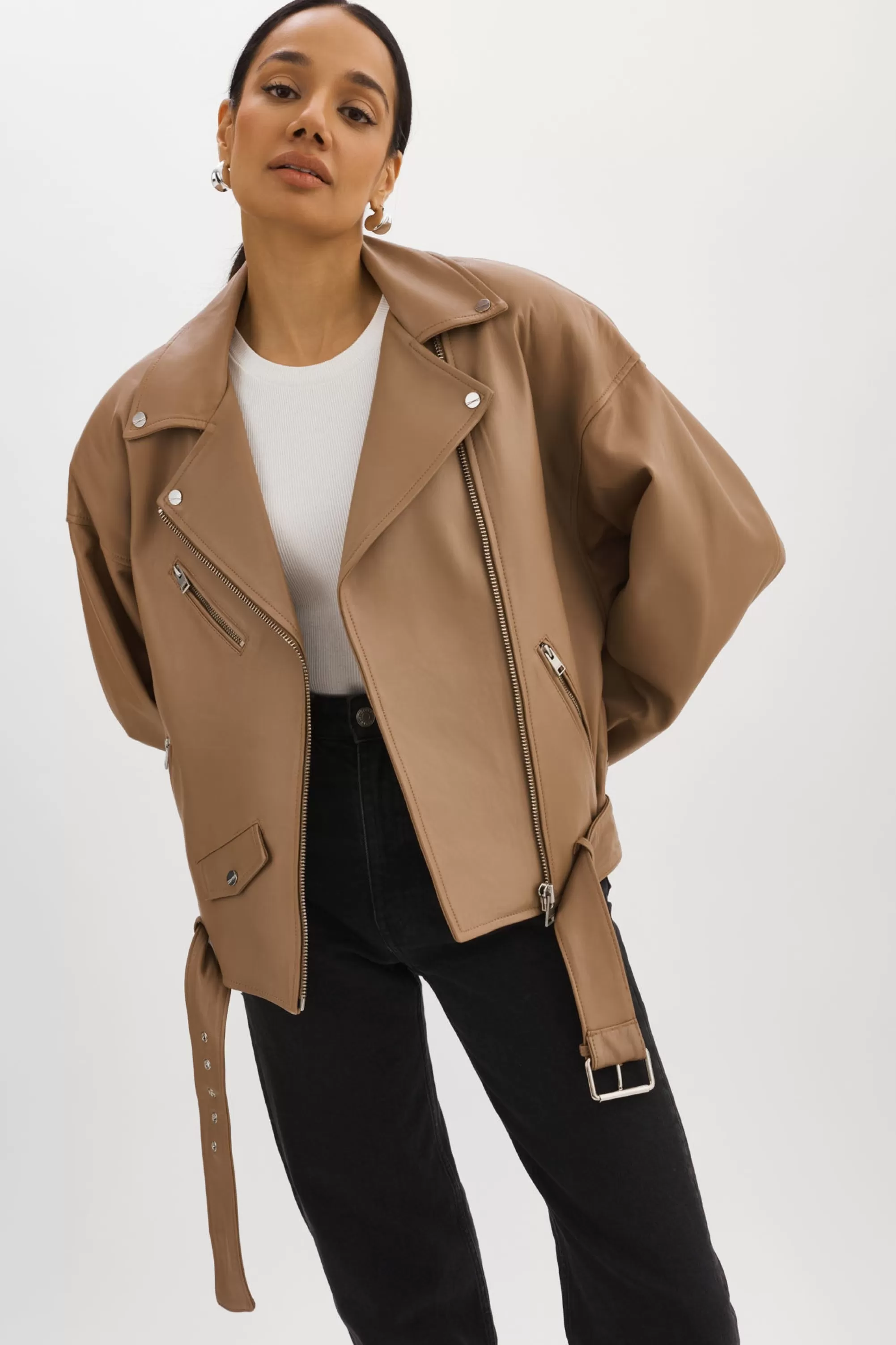 Flash Sale LAMARQUE ESTIA | Leather Biker Jacket MOCHA