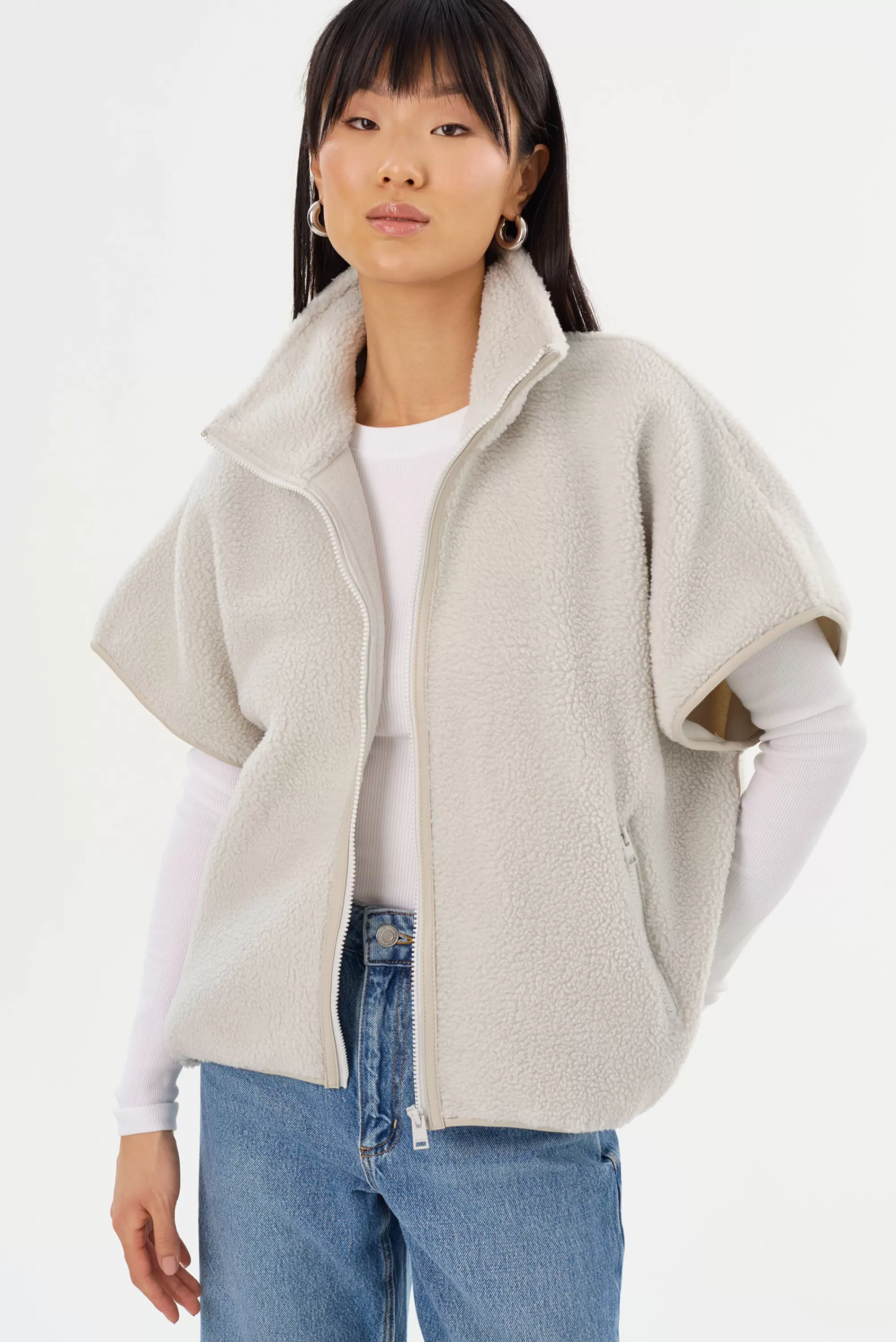 Discount LAMARQUE EUDORA | Polar Fleece Vest Light Grey