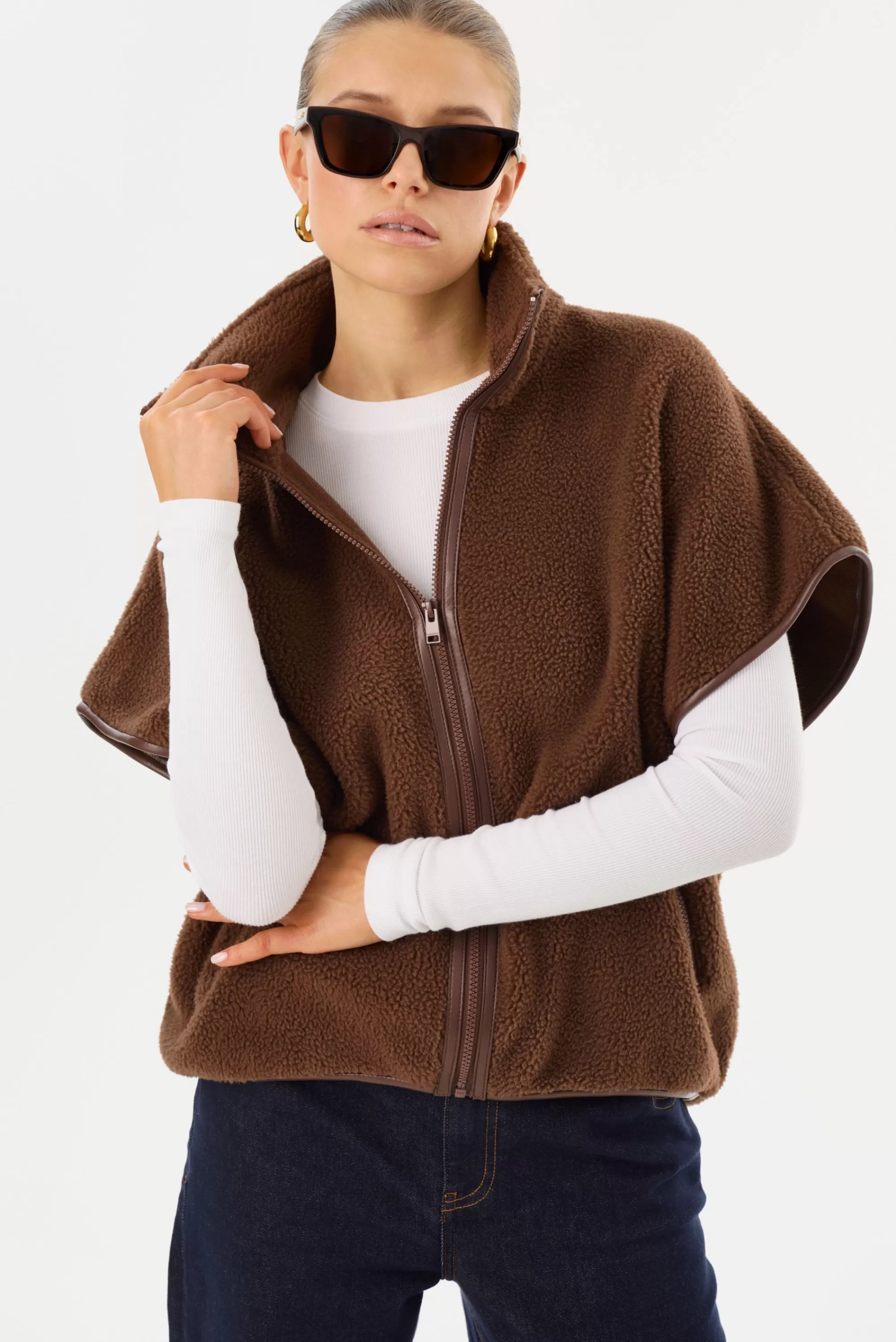 Cheap LAMARQUE EUDORA | Polar Fleece Vest Chestnut