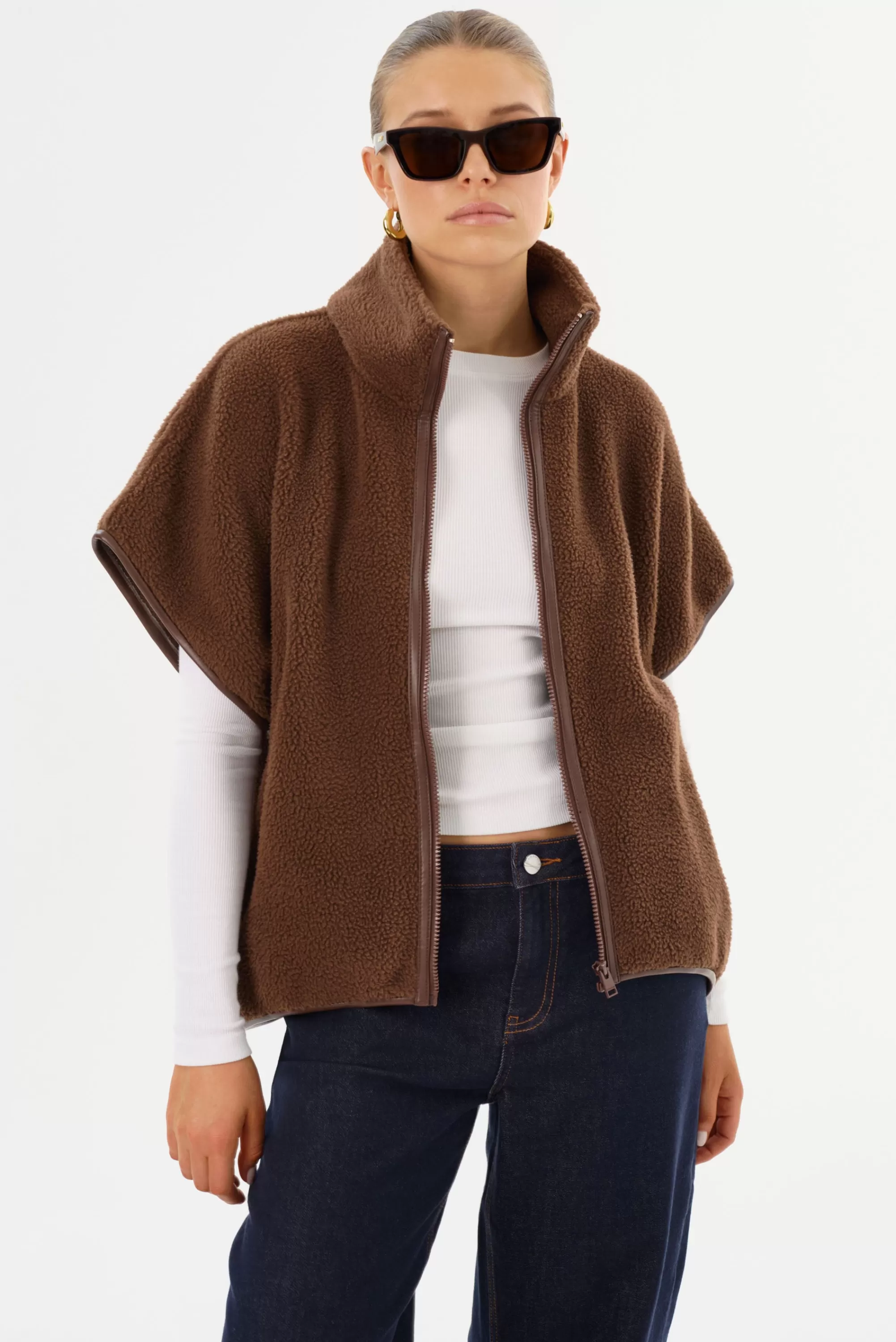 Cheap LAMARQUE EUDORA | Polar Fleece Vest Chestnut