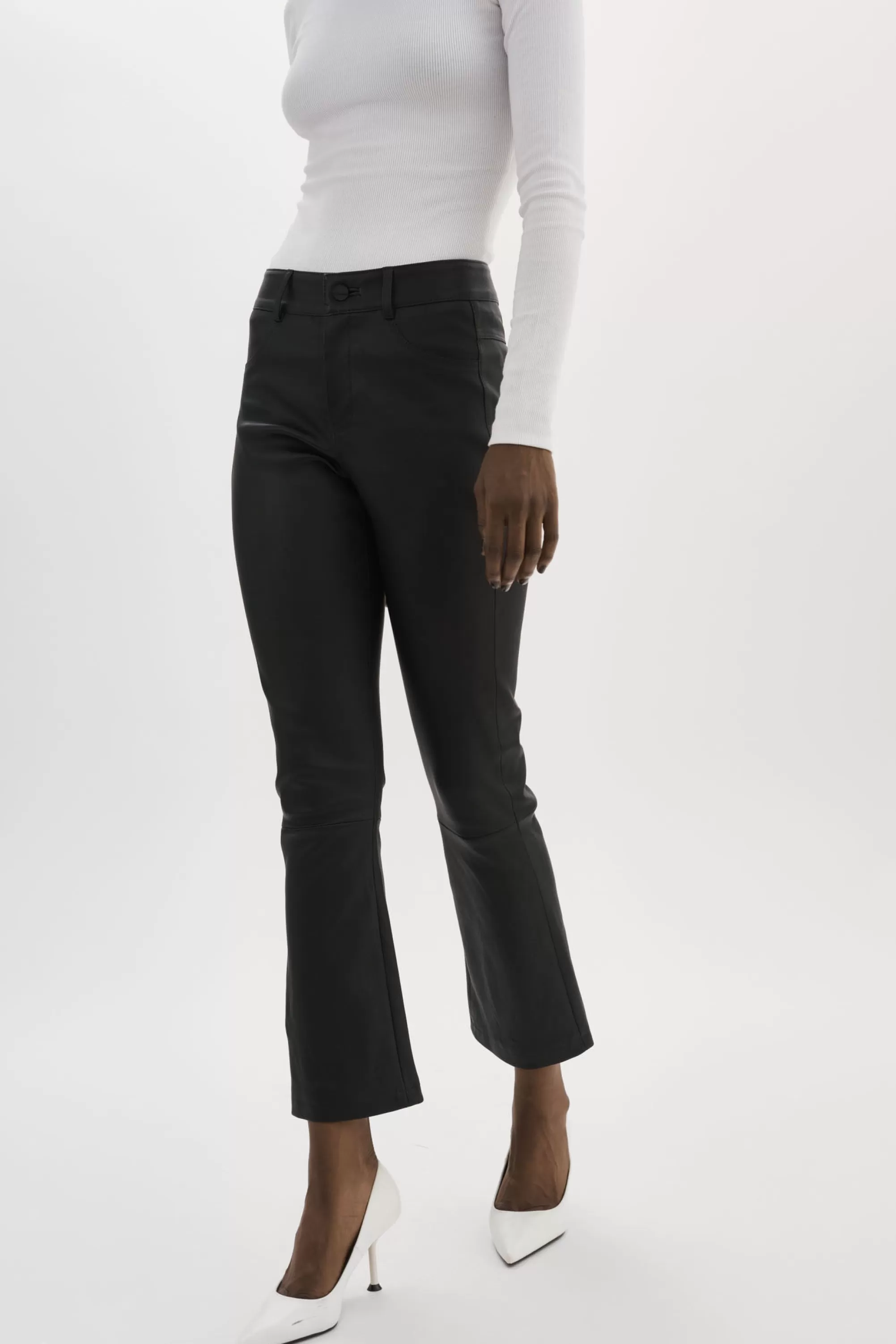 Best Sale LAMARQUE FARIS | Stretch Leather Pants Black