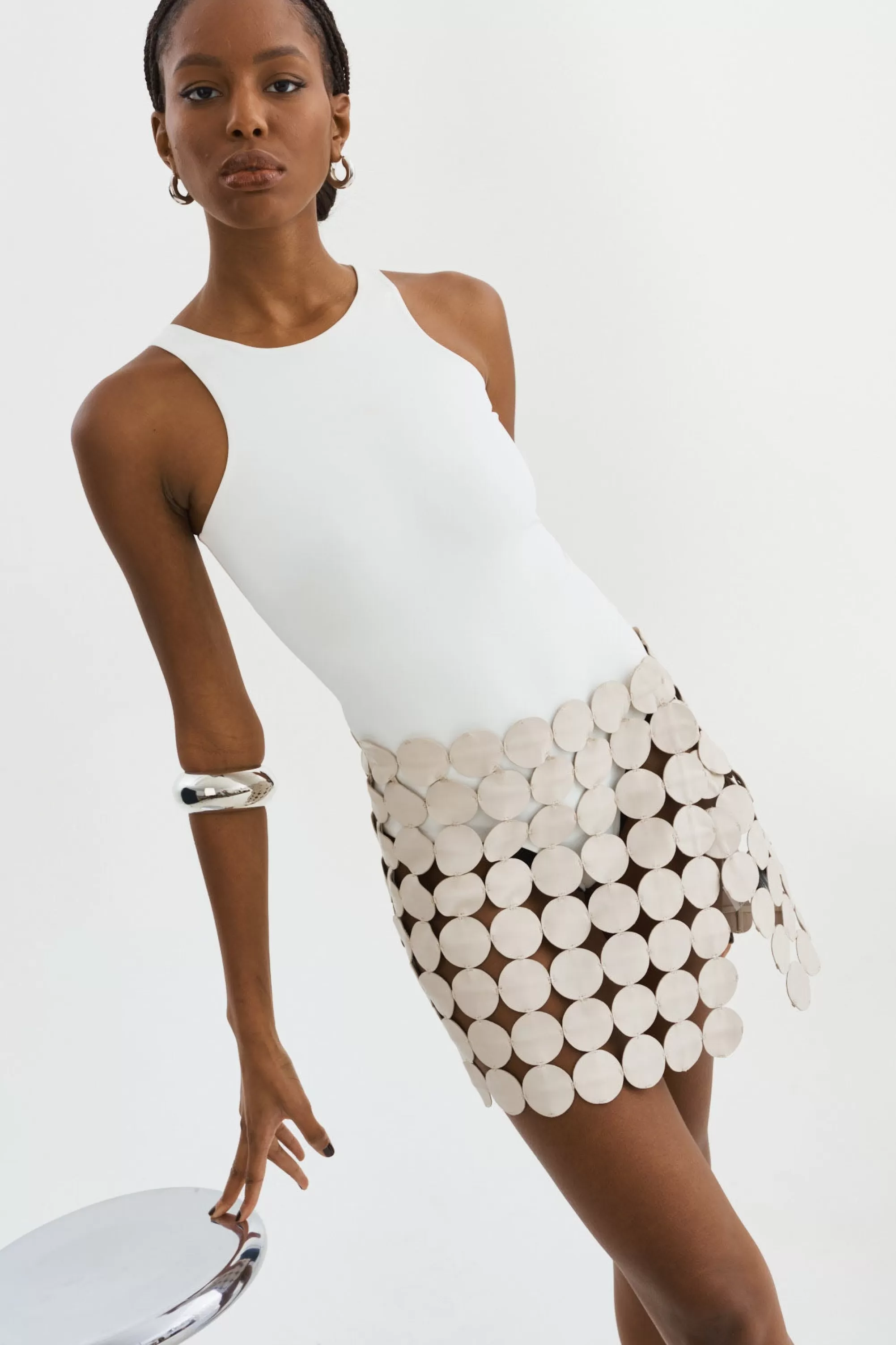 Best Sale LAMARQUE FENNA | Multi Circle Mini Skirt Bone