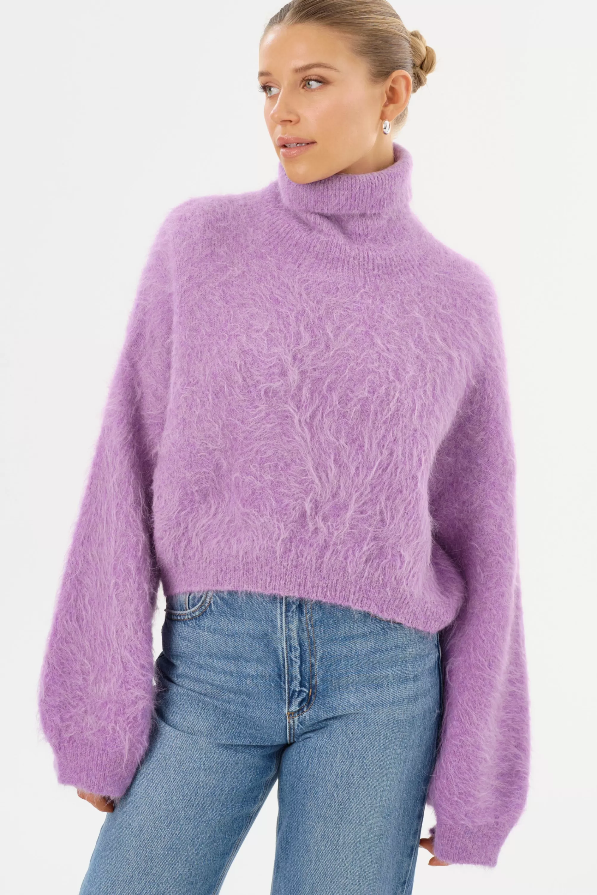 Hot LAMARQUE GARCELLE | Wool Turtleneck Sweater Lavender Mauve