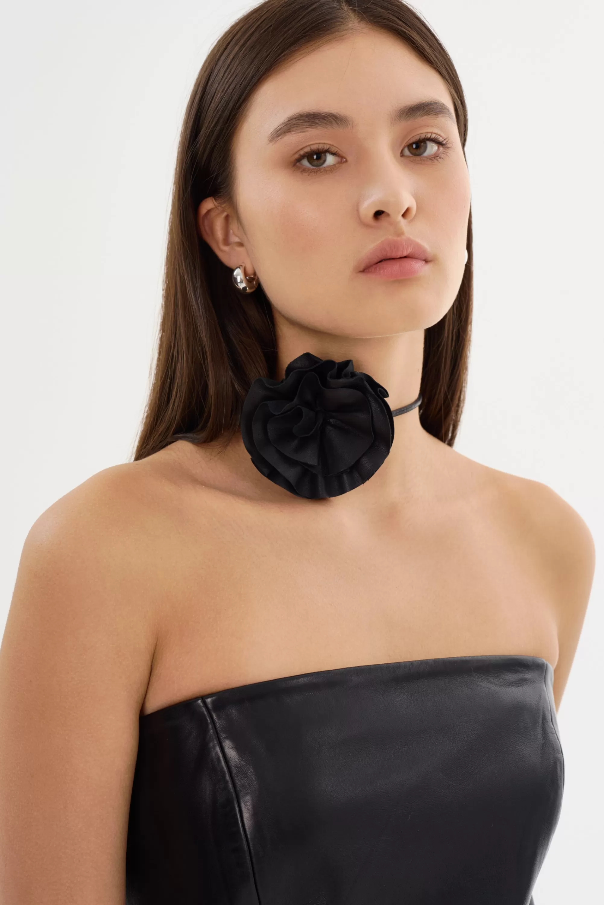 Cheap LAMARQUE GEMMA | Leather Rosette Choker Black