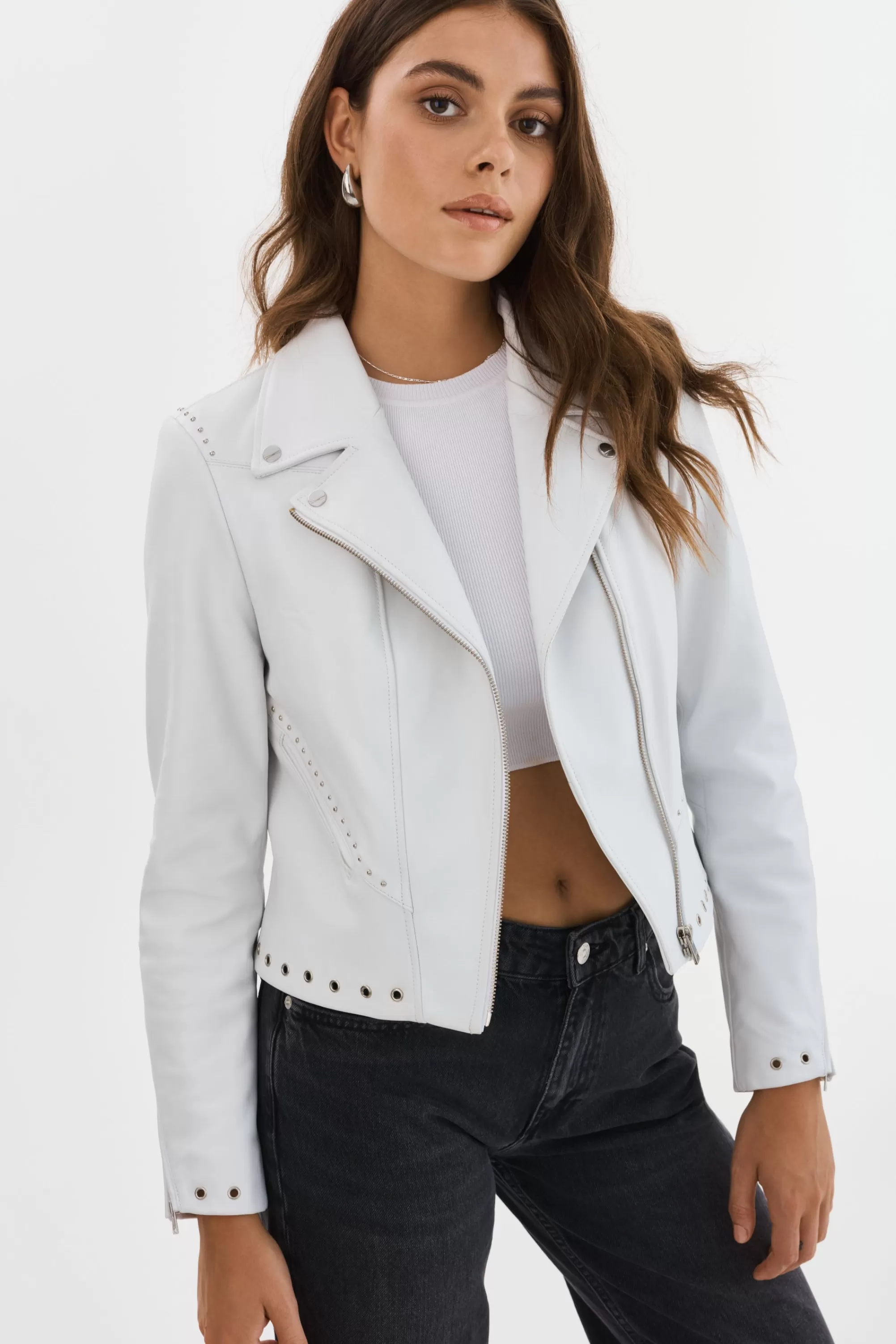 Store LAMARQUE IDETTA | Leather Biker Jacket White