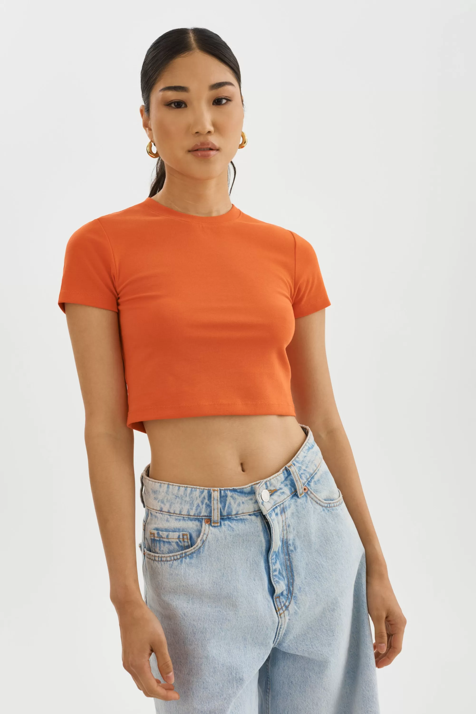 Online LAMARQUE INGA | Cropped T-Shirt Spicy Orange