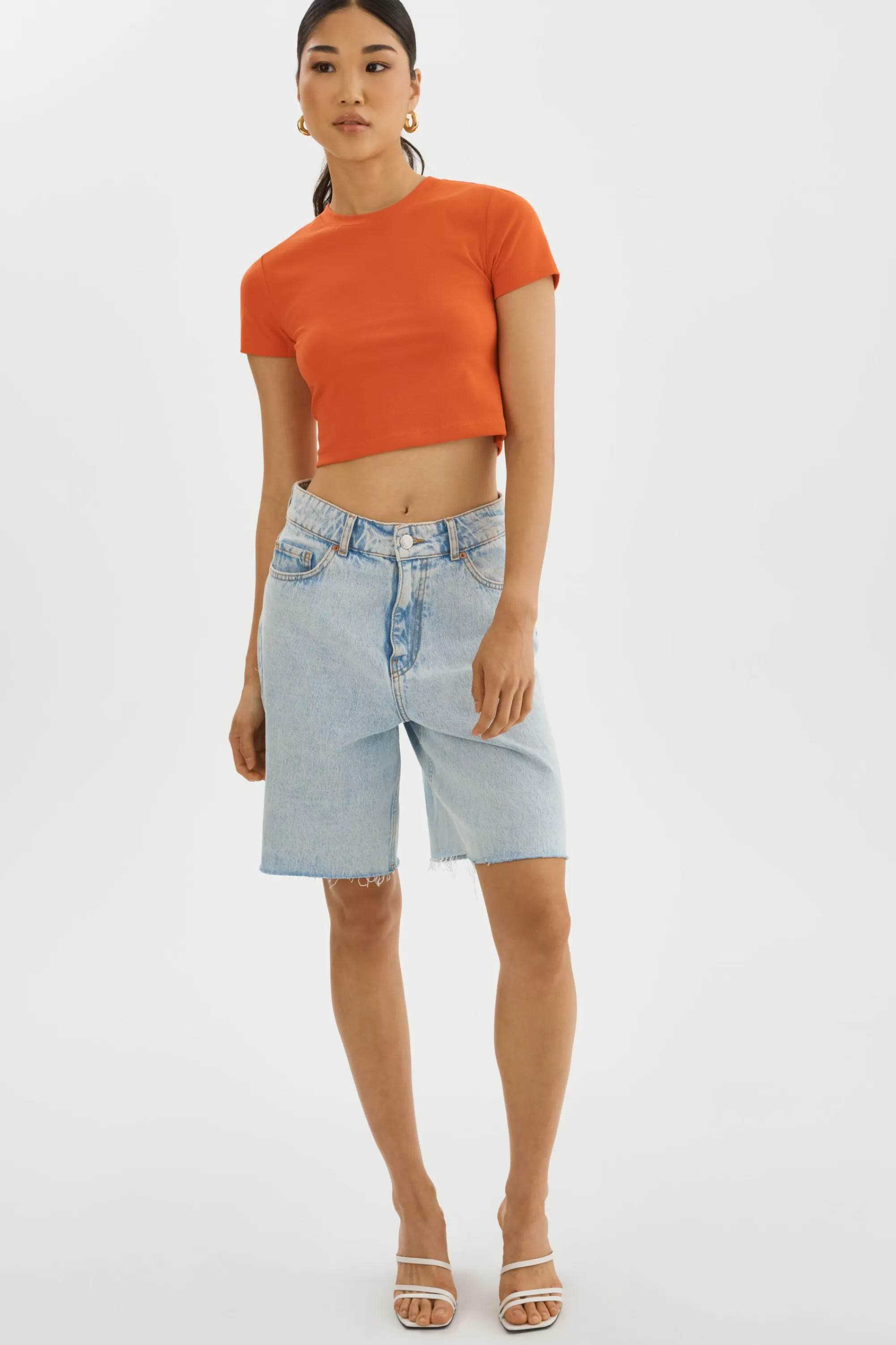 Online LAMARQUE INGA | Cropped T-Shirt Spicy Orange