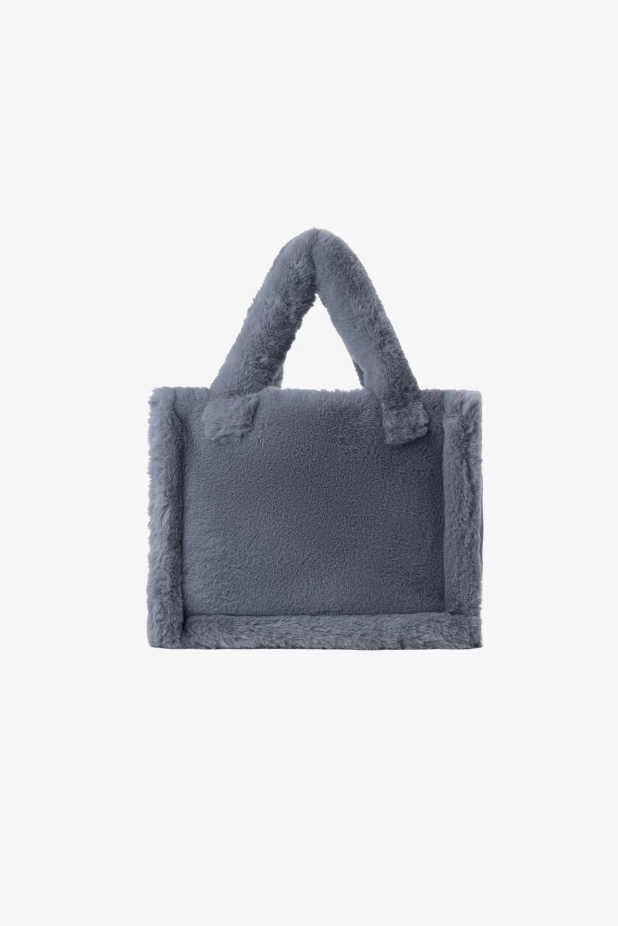 Store LAMARQUE JADE Faux Fur Tote Bag Smoky Blue