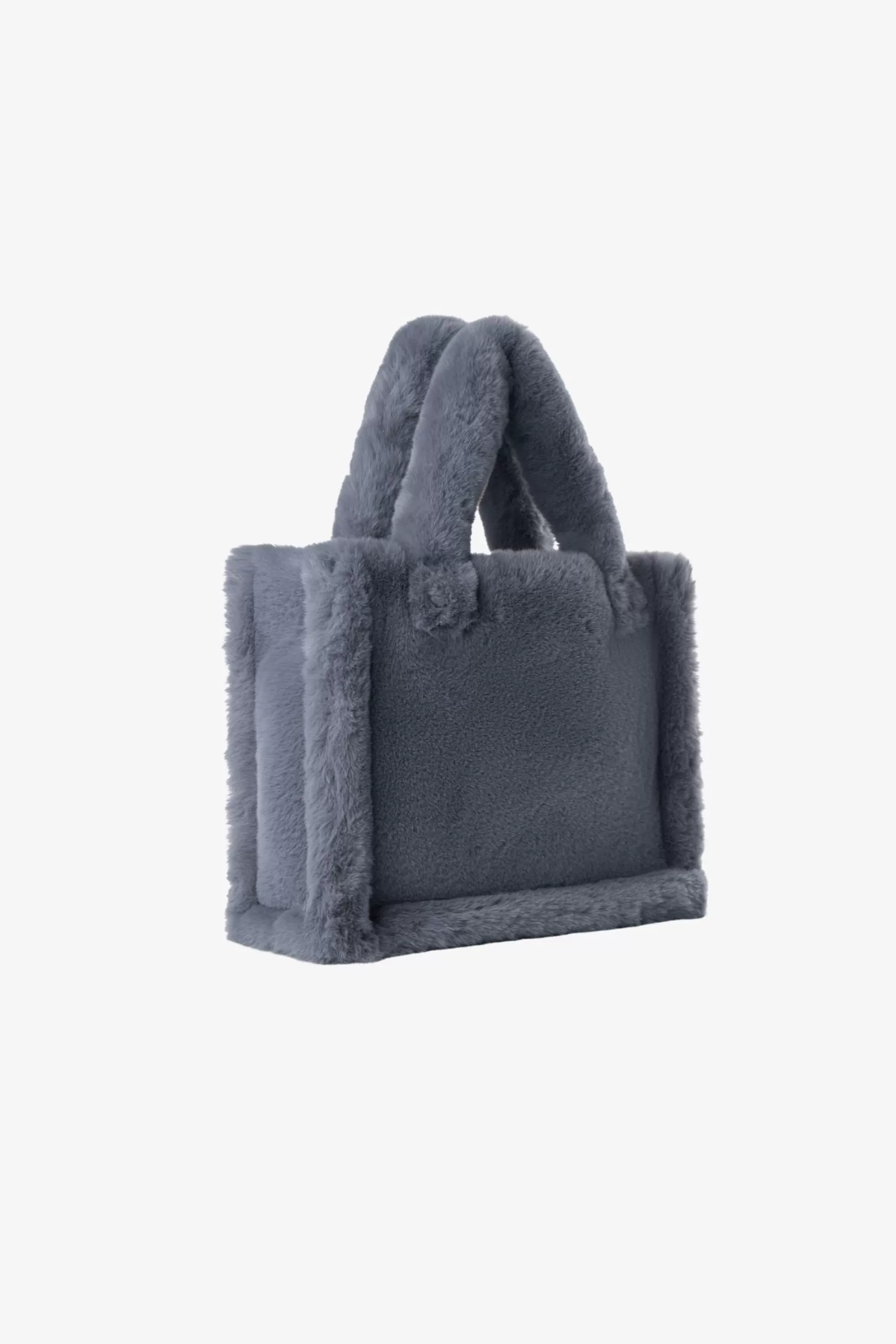 Store LAMARQUE JADE Faux Fur Tote Bag Smoky Blue