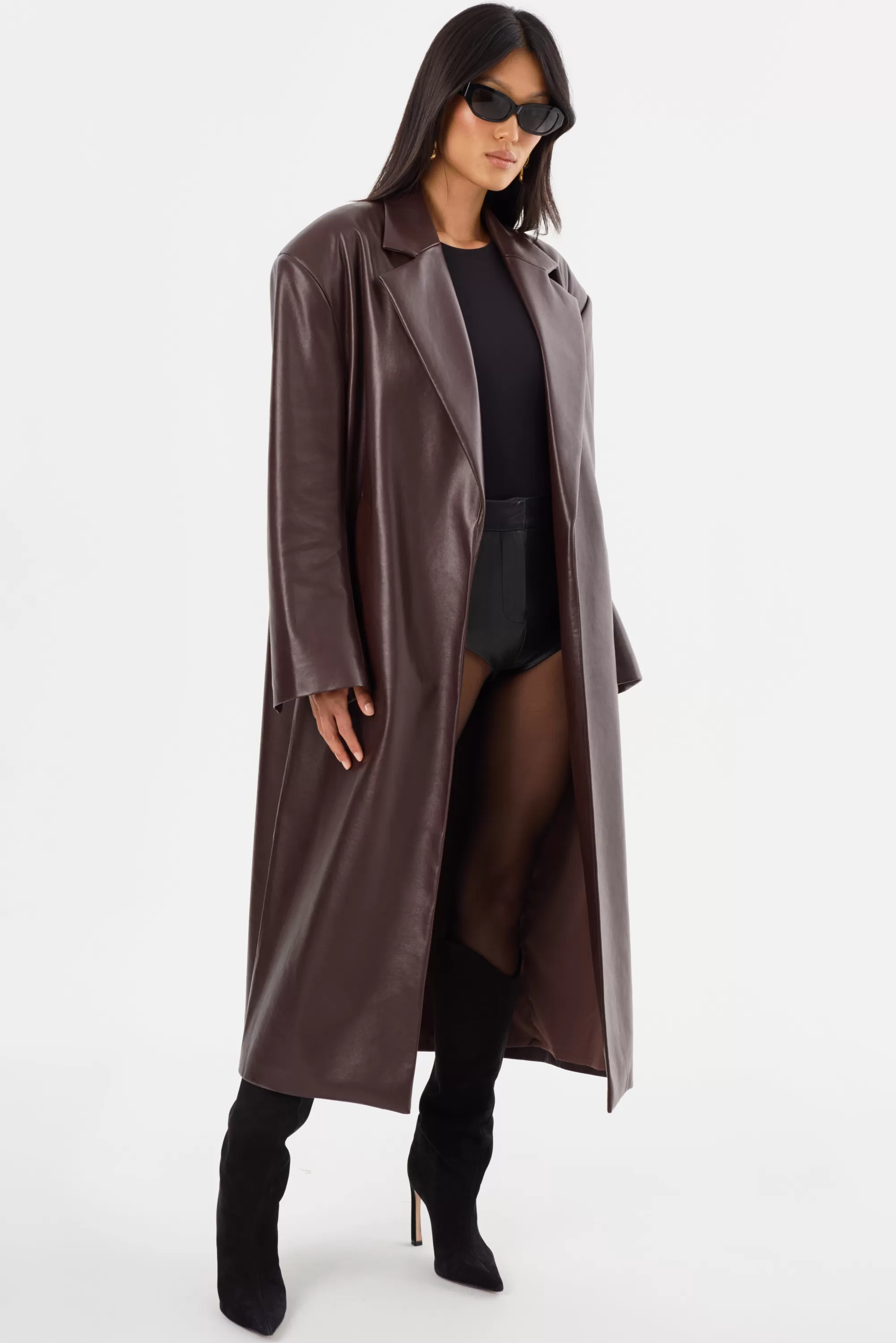 Store LAMARQUE JANELLE | Recycled Leather Coat Mahogany