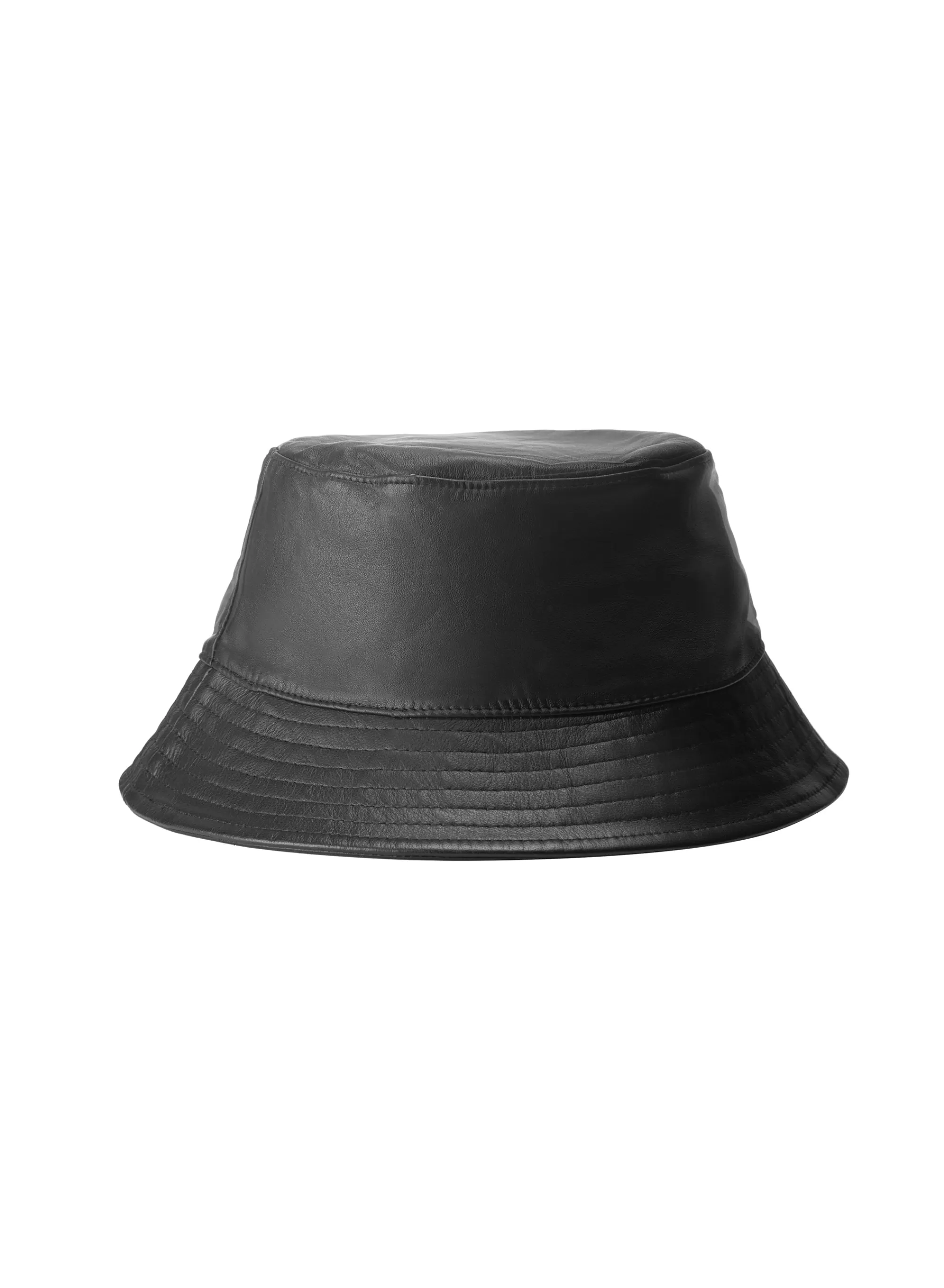 Cheap LAMARQUE JEANNE LEATHER BUCKET HAT Black