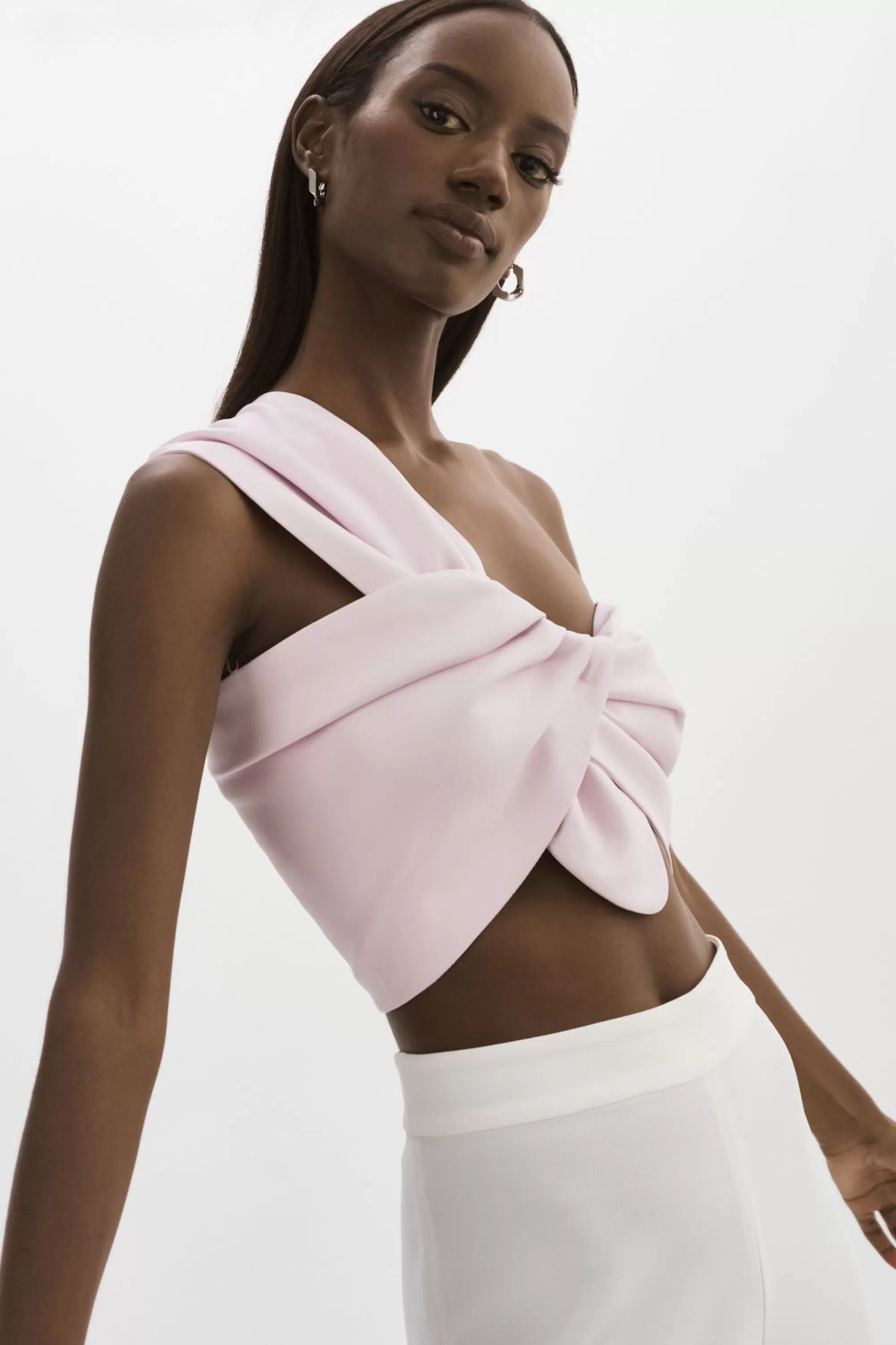 Discount LAMARQUE JOLIE | Faux Leather One Shoulder Top Pink Parasol